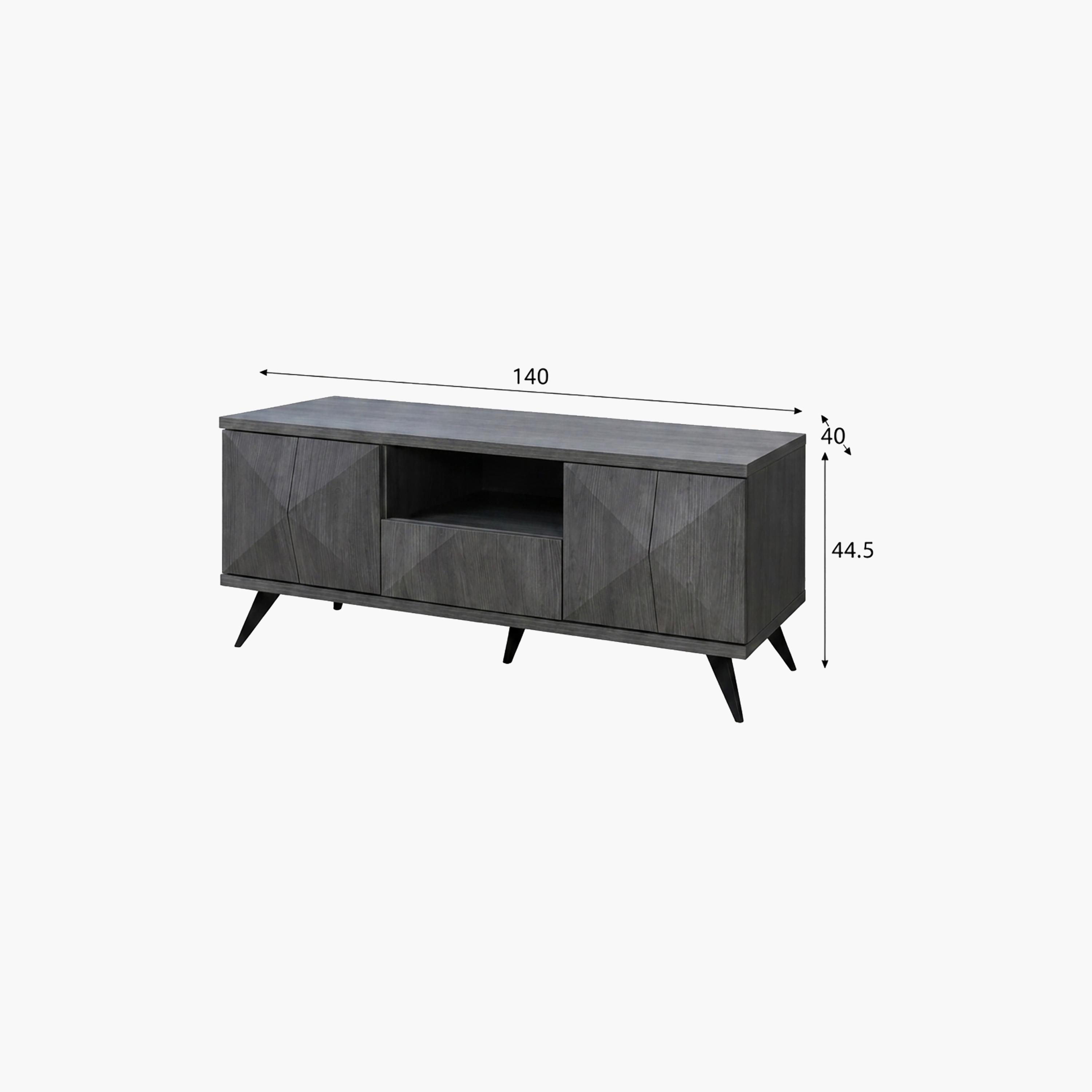 طاولة تلفزيون خشبية بـ 3 أدراج ورف واحد من ماريا هومز-furniture-livingroom-tvandmediaunits-image-4