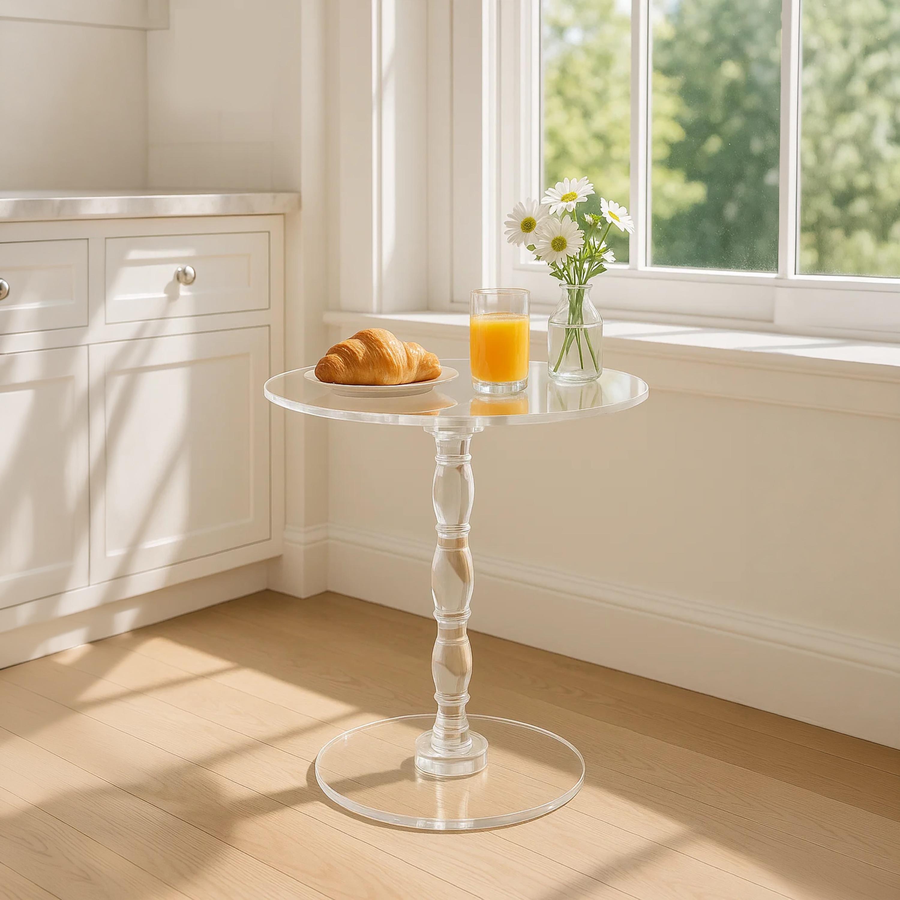 طاولة جانبية خشبية بقاعدة مجسمة من ماريا هومز-furniture-livingroom-sideandendtables-image-2