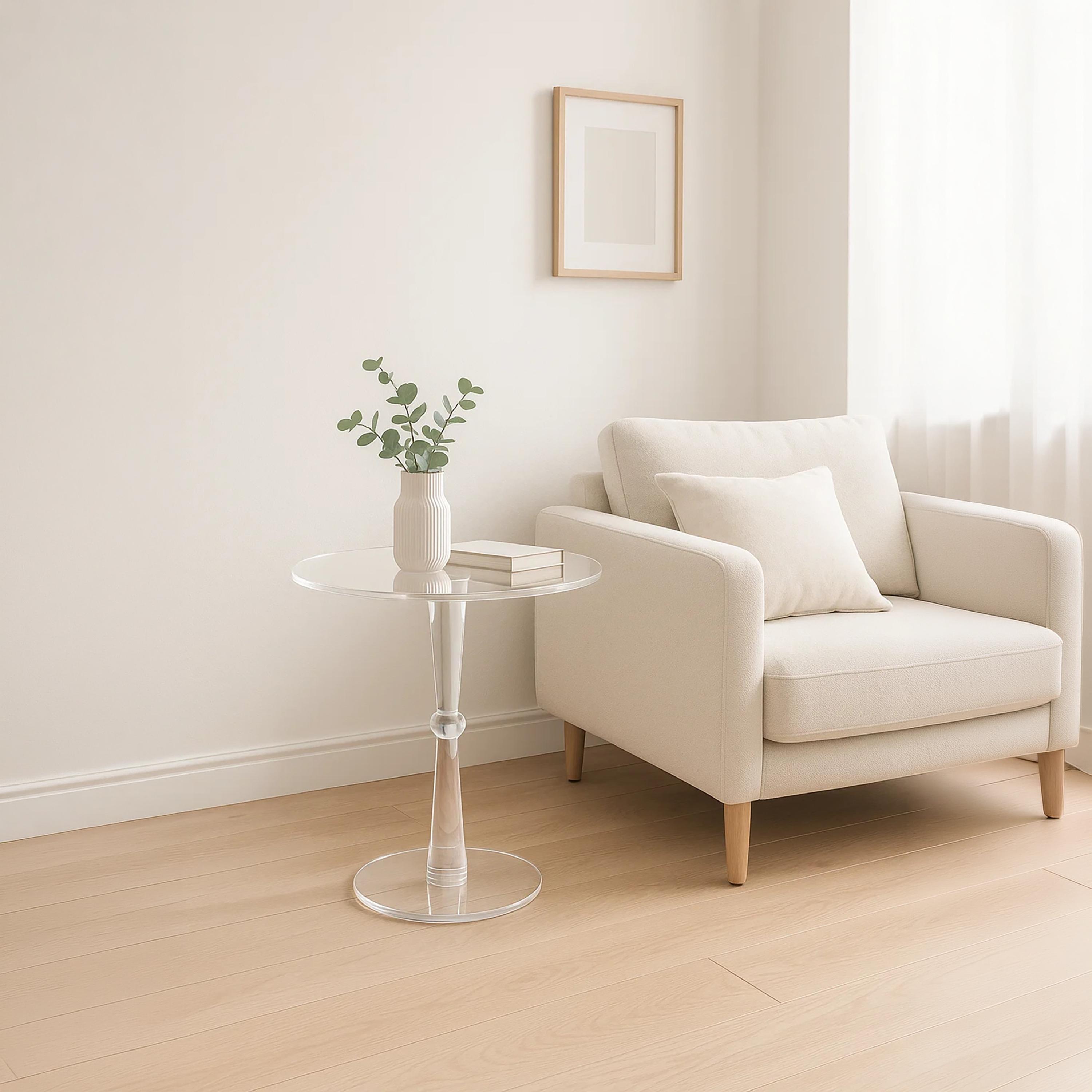 طاولة جانبية خشبية بقاعدة مجسمة من ماريا هومز-furniture-livingroom-sideandendtables-image-3