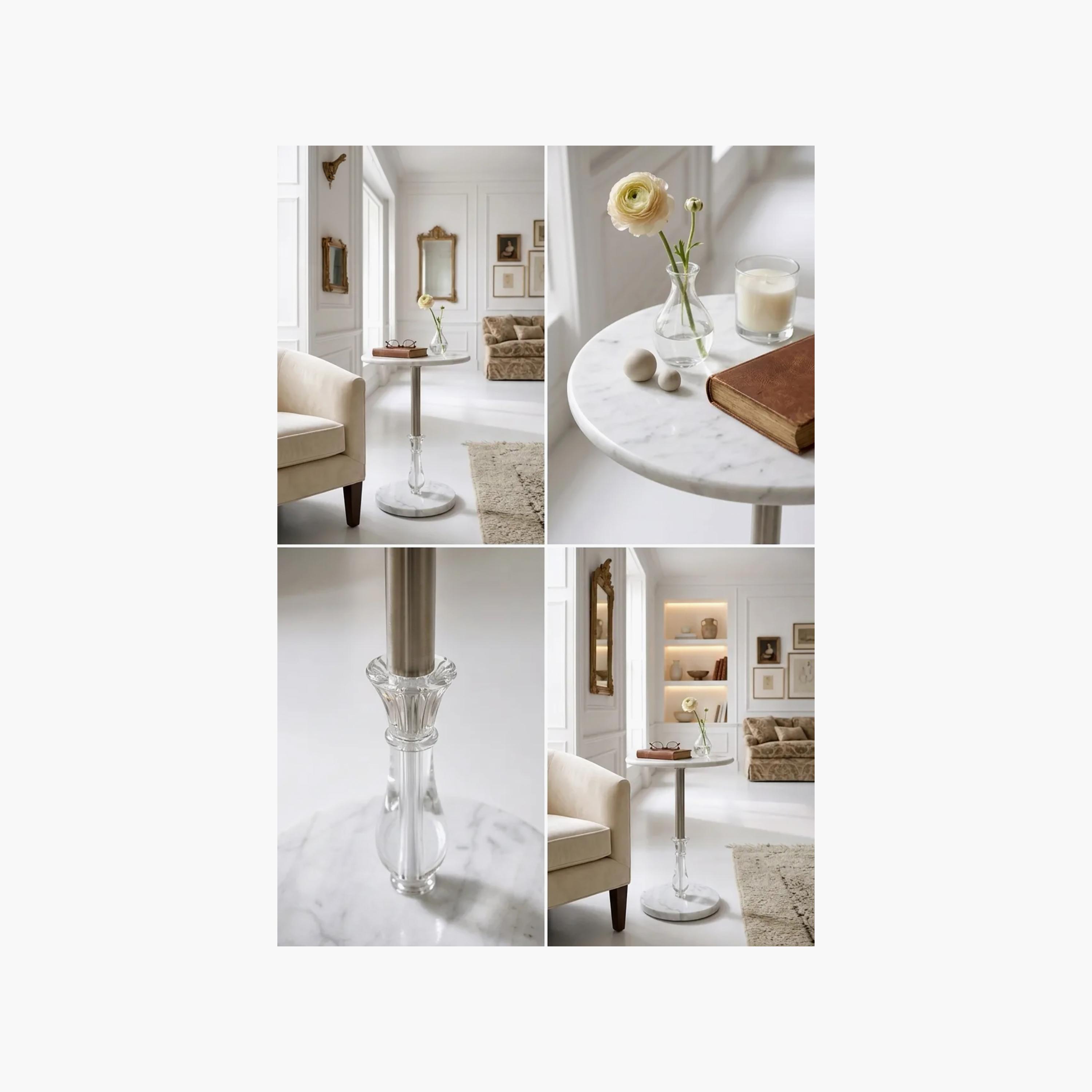 Maria Homes Marble Pedestal Side Table-furniture-livingroom-sideandendtables-image-3