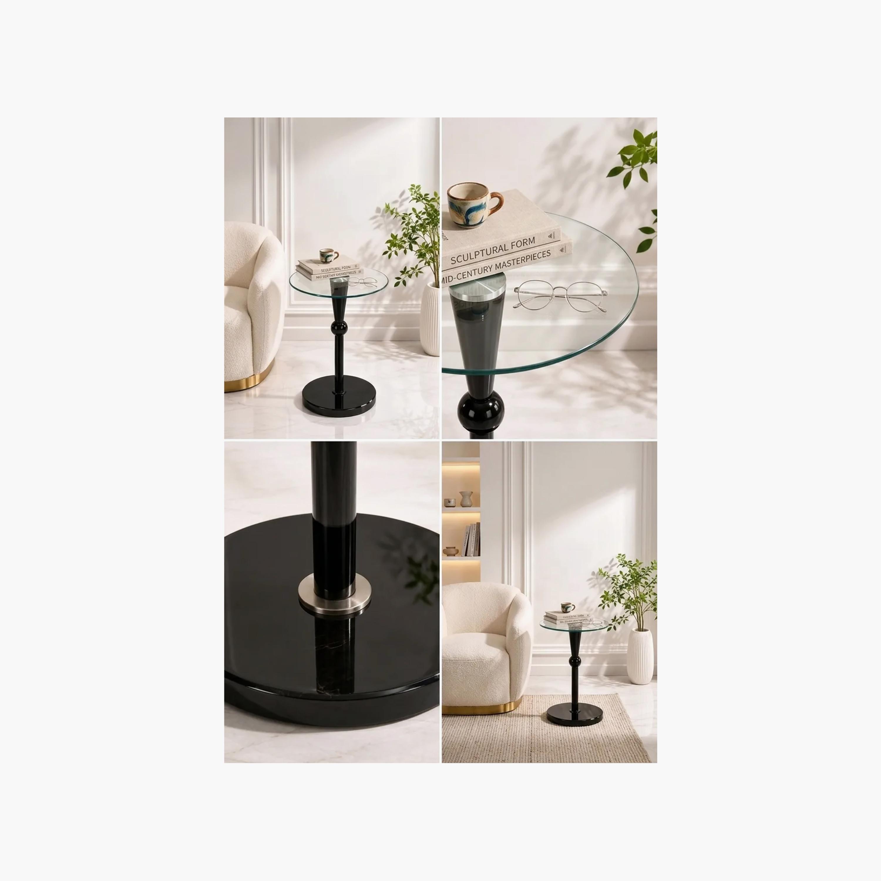 طاولة جانبية زجاجية بقاعدة عمودية من ماريا هومز-furniture-livingroom-sideandendtables-image-3