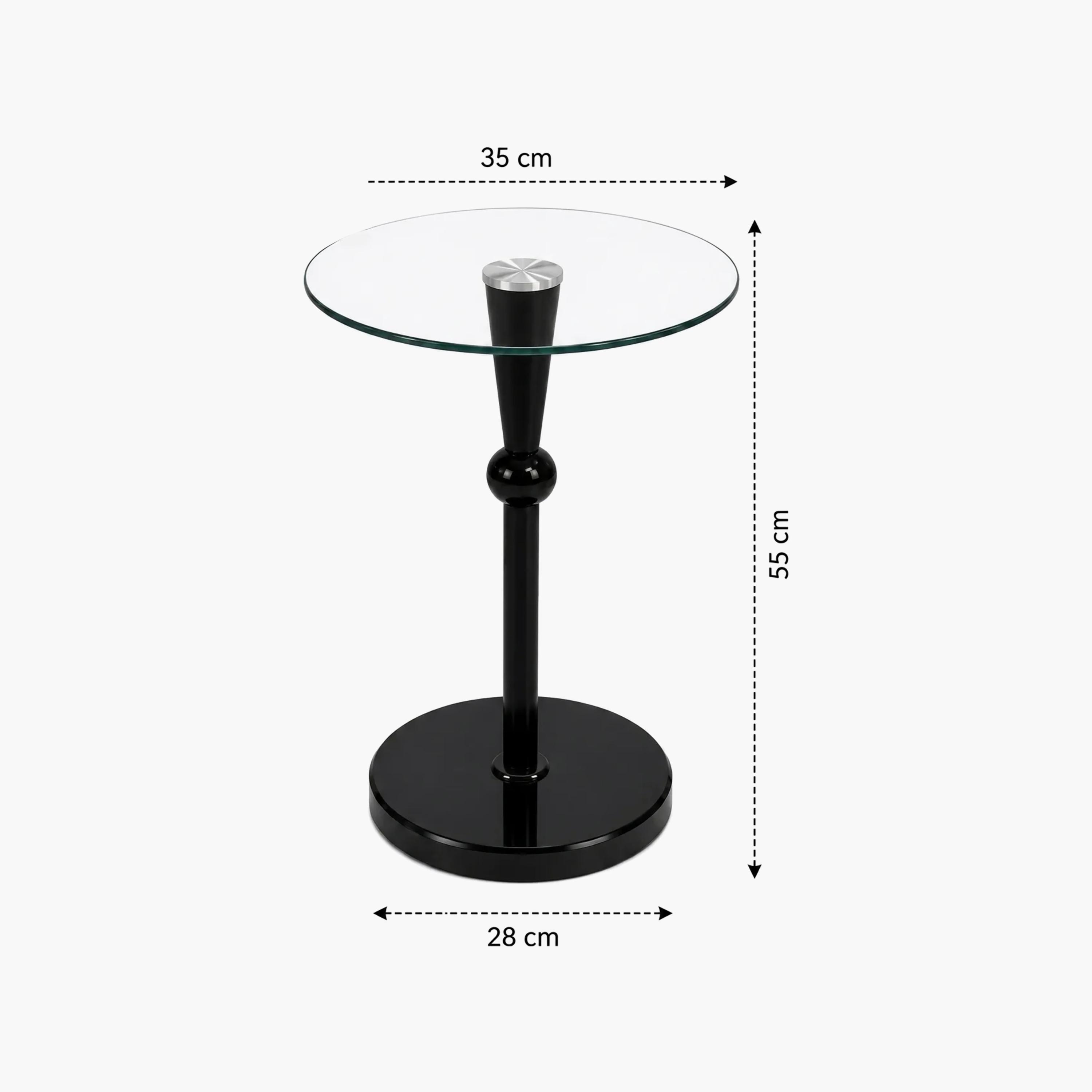 طاولة جانبية زجاجية بقاعدة عمودية من ماريا هومز-furniture-livingroom-sideandendtables-image-4