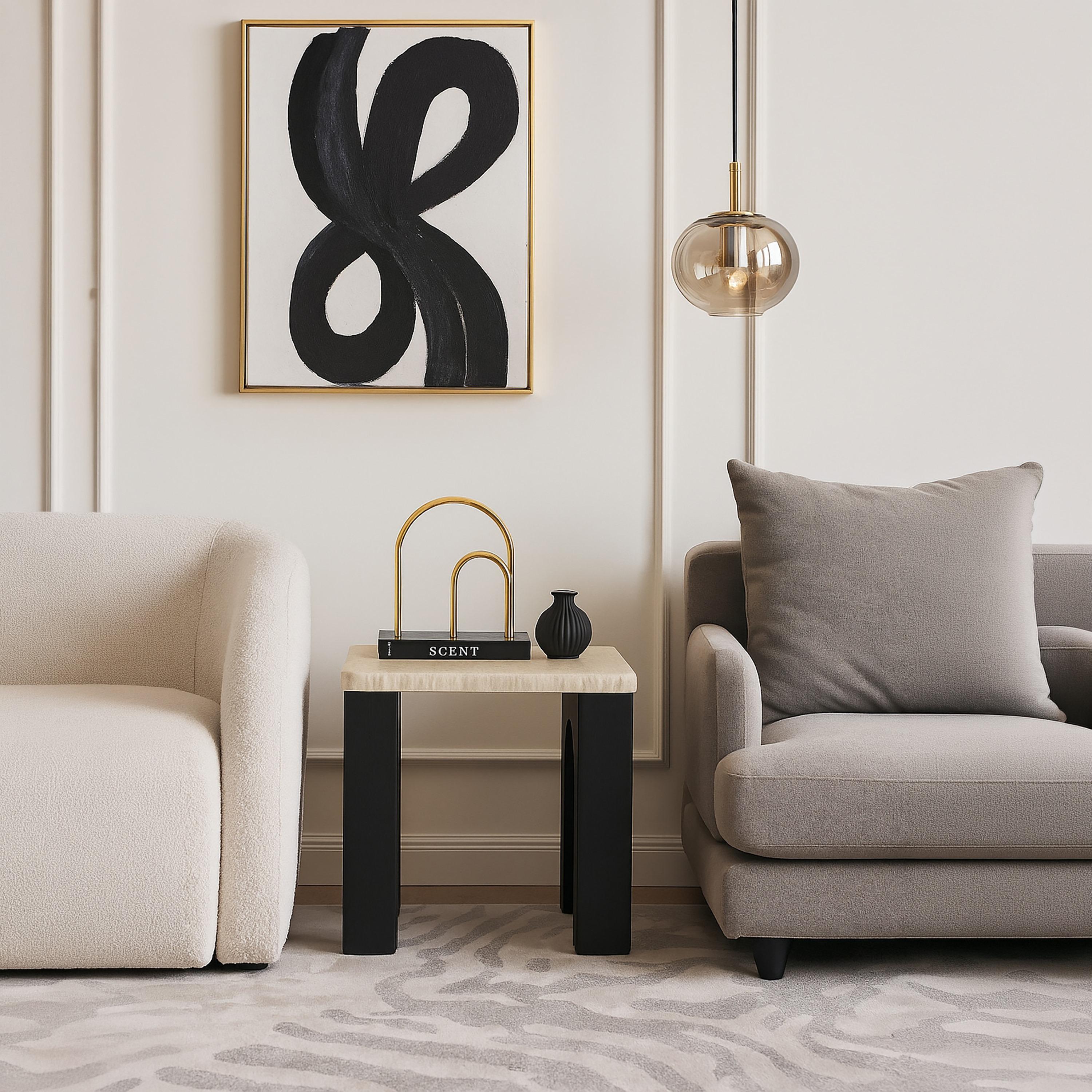 طاولة جانبية خشبية بأربع قوائم من ماريا هومز-furniture-livingroom-sideandendtables-image-4