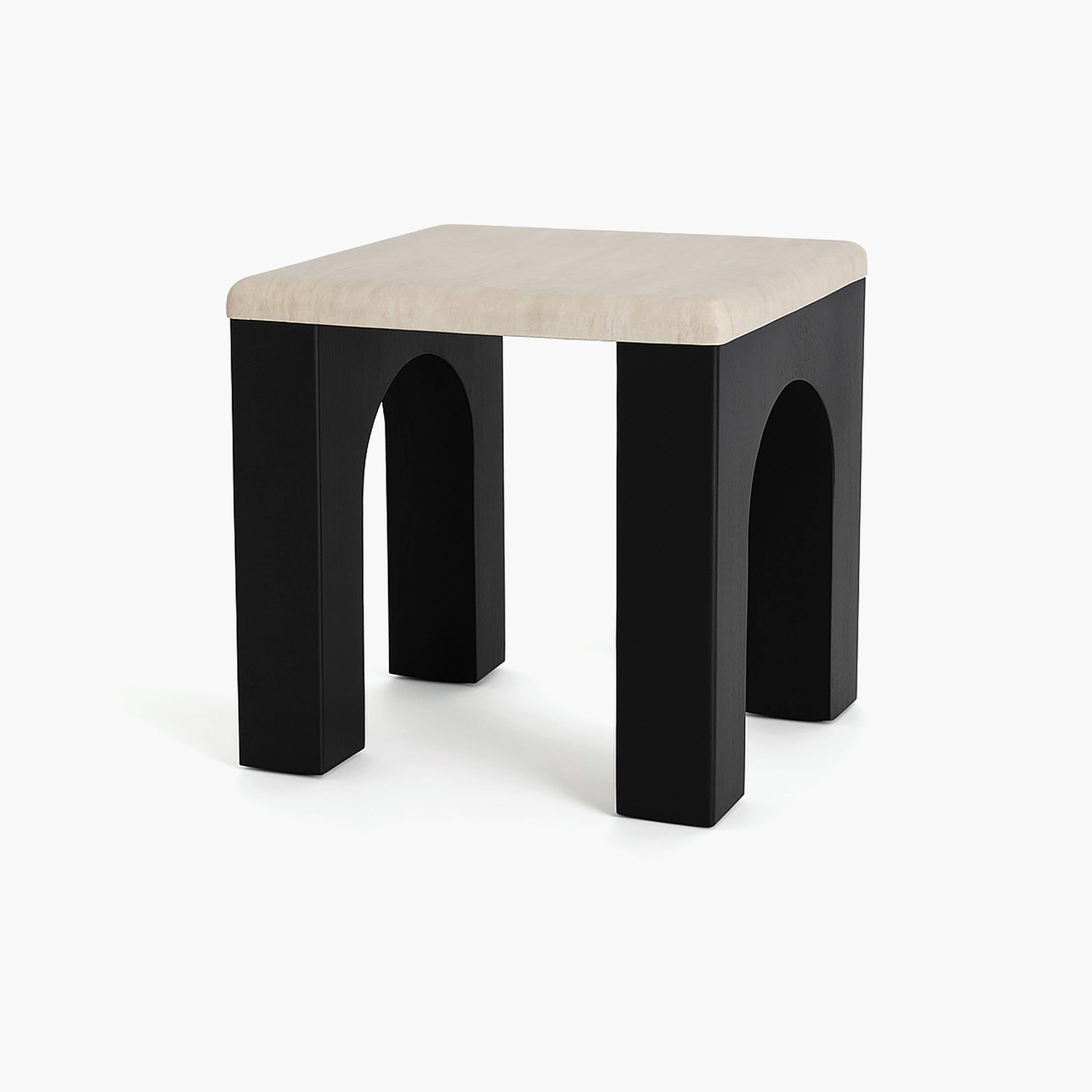 طاولة جانبية خشبية بأربع قوائم من ماريا هومز-furniture-livingroom-sideandendtables-image-6