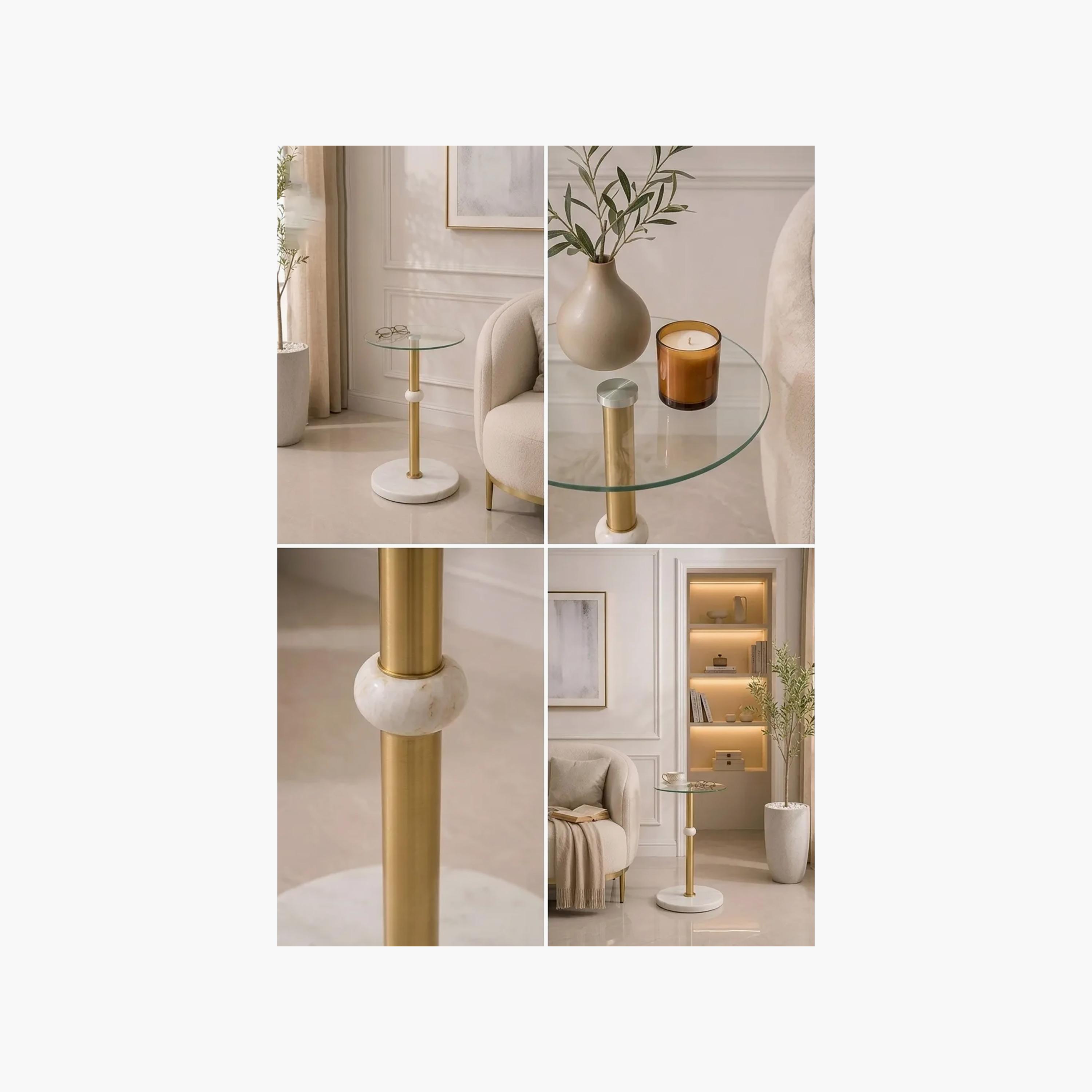 طاولة جانبية زجاجية بقاعدة عمودية من ماريا هومز-furniture-livingroom-sideandendtables-image-3