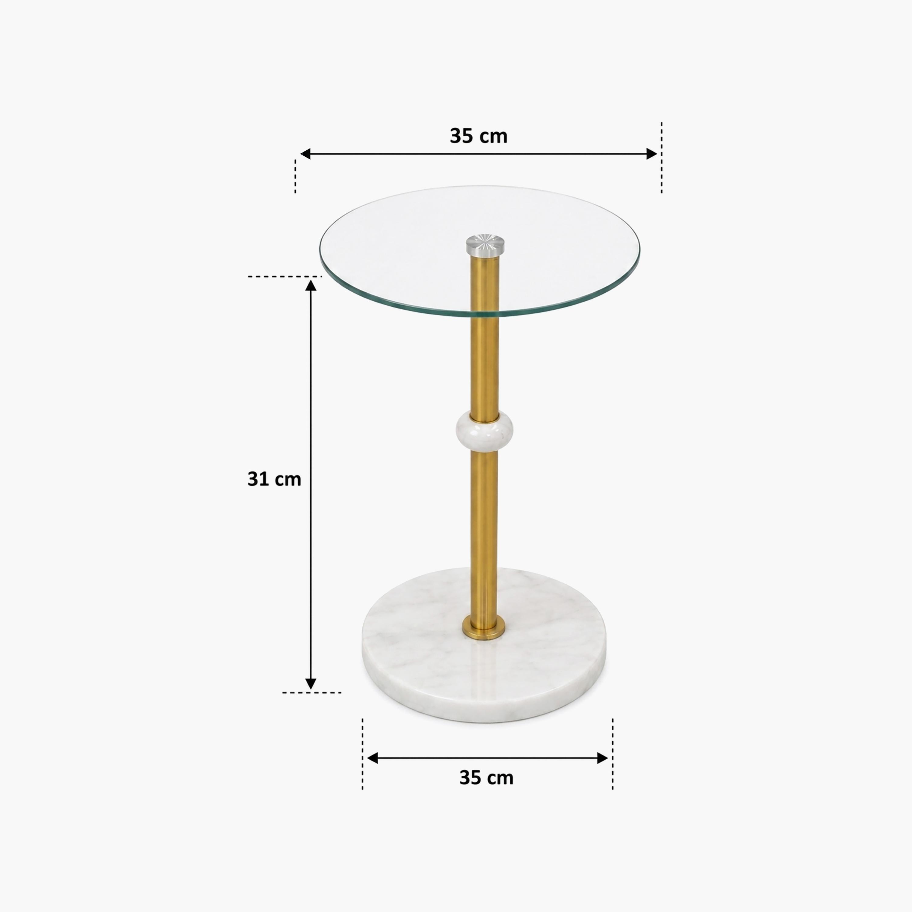 طاولة جانبية زجاجية بقاعدة عمودية من ماريا هومز-furniture-livingroom-sideandendtables-image-4
