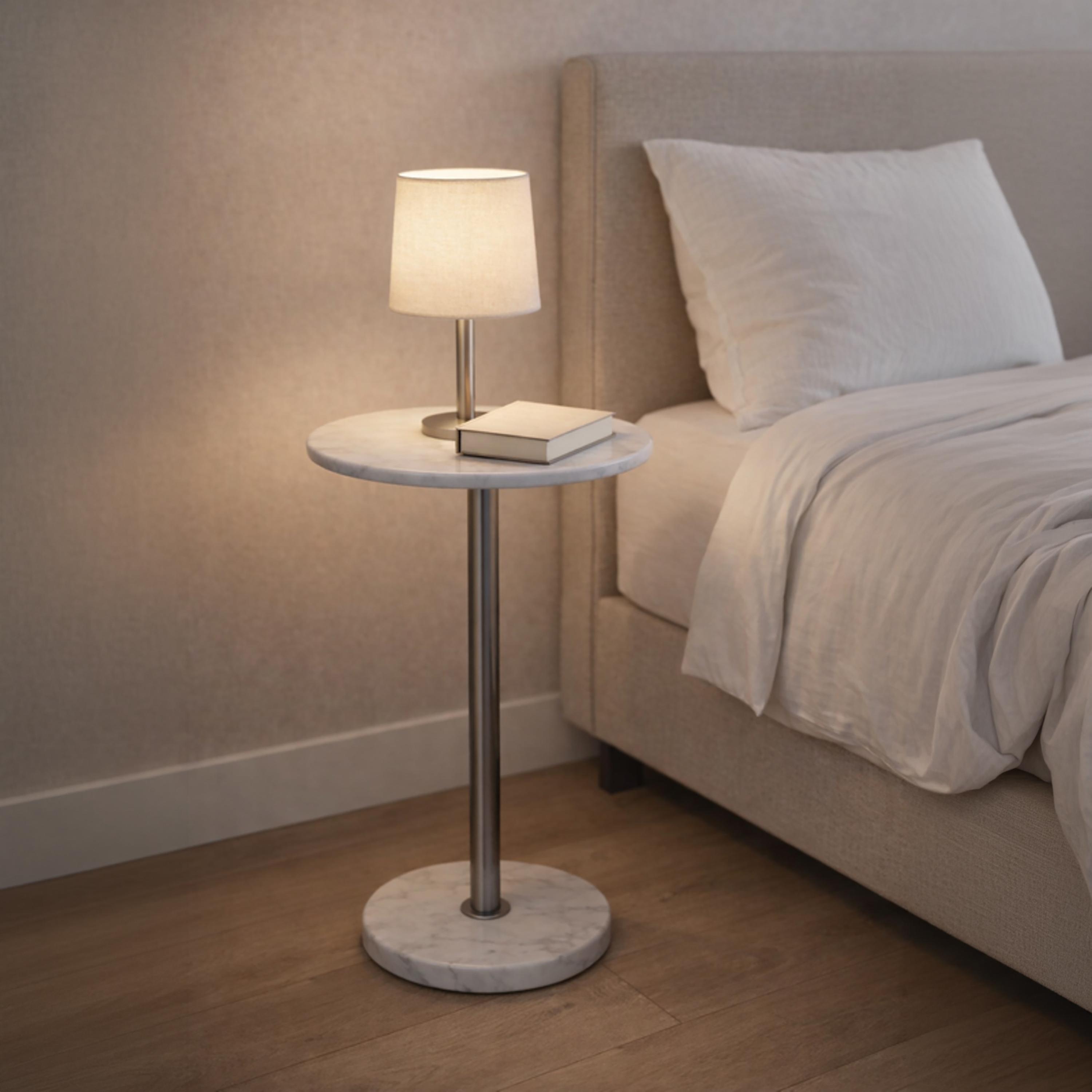 Maria Homes Marble Pedestal Side Table-furniture-livingroom-sideandendtables-image-2