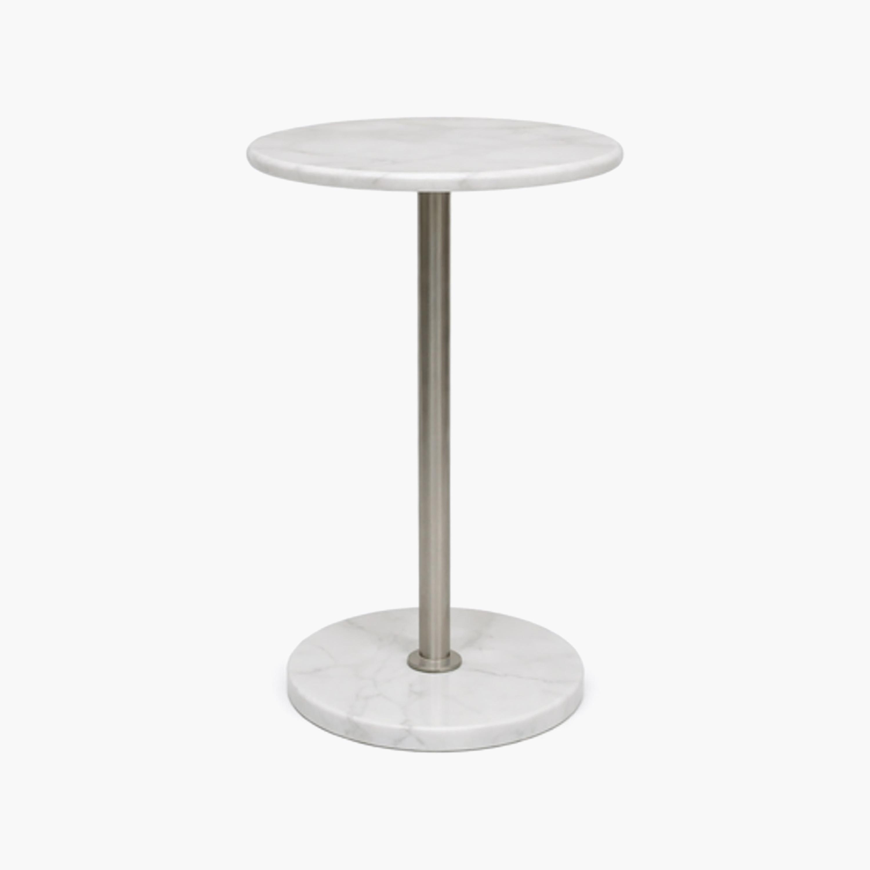 Maria Homes Marble Pedestal Side Table-furniture-livingroom-sideandendtables-image-4