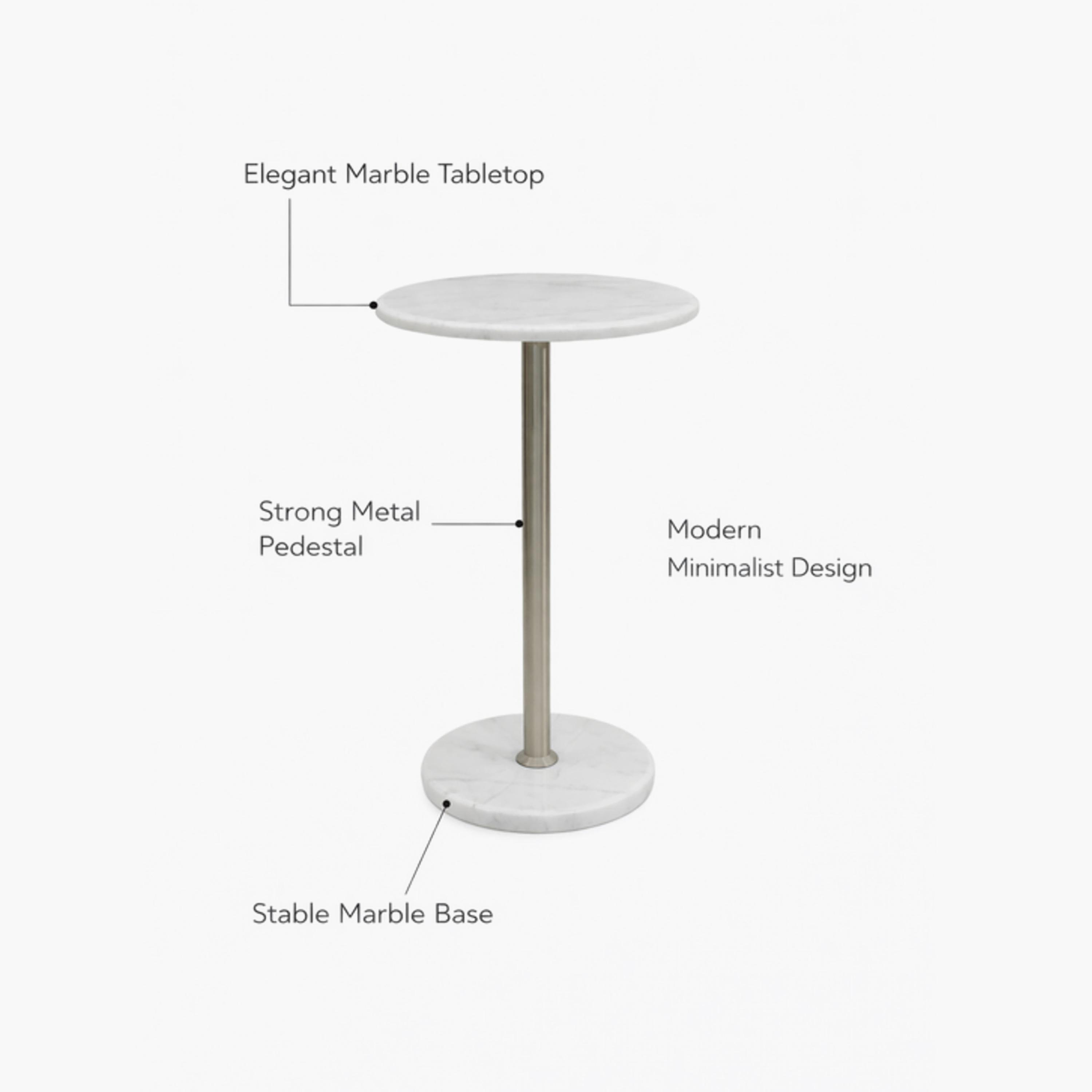 Maria Homes Marble Pedestal Side Table-furniture-livingroom-sideandendtables-image-5