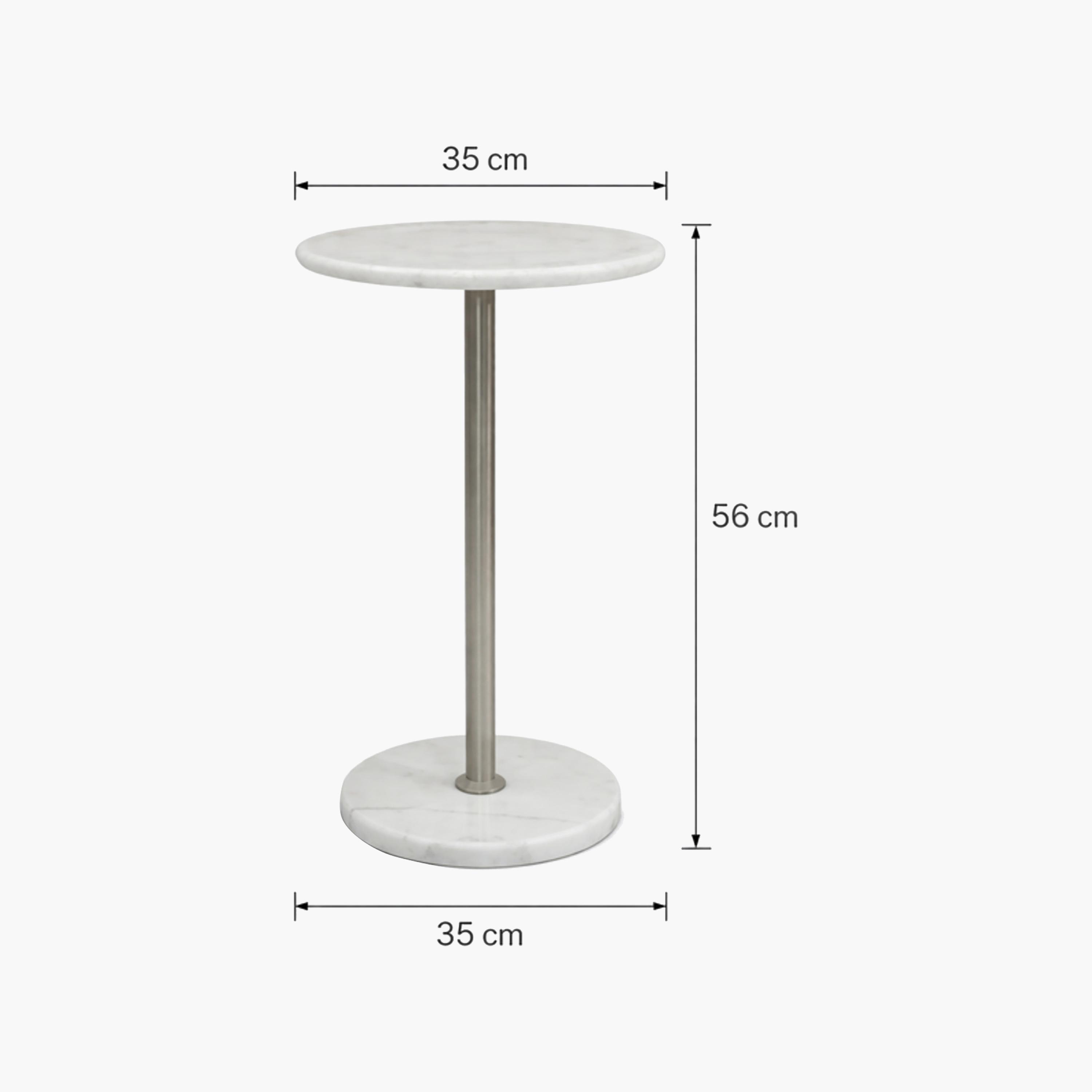 Maria Homes Marble Pedestal Side Table-furniture-livingroom-sideandendtables-image-6