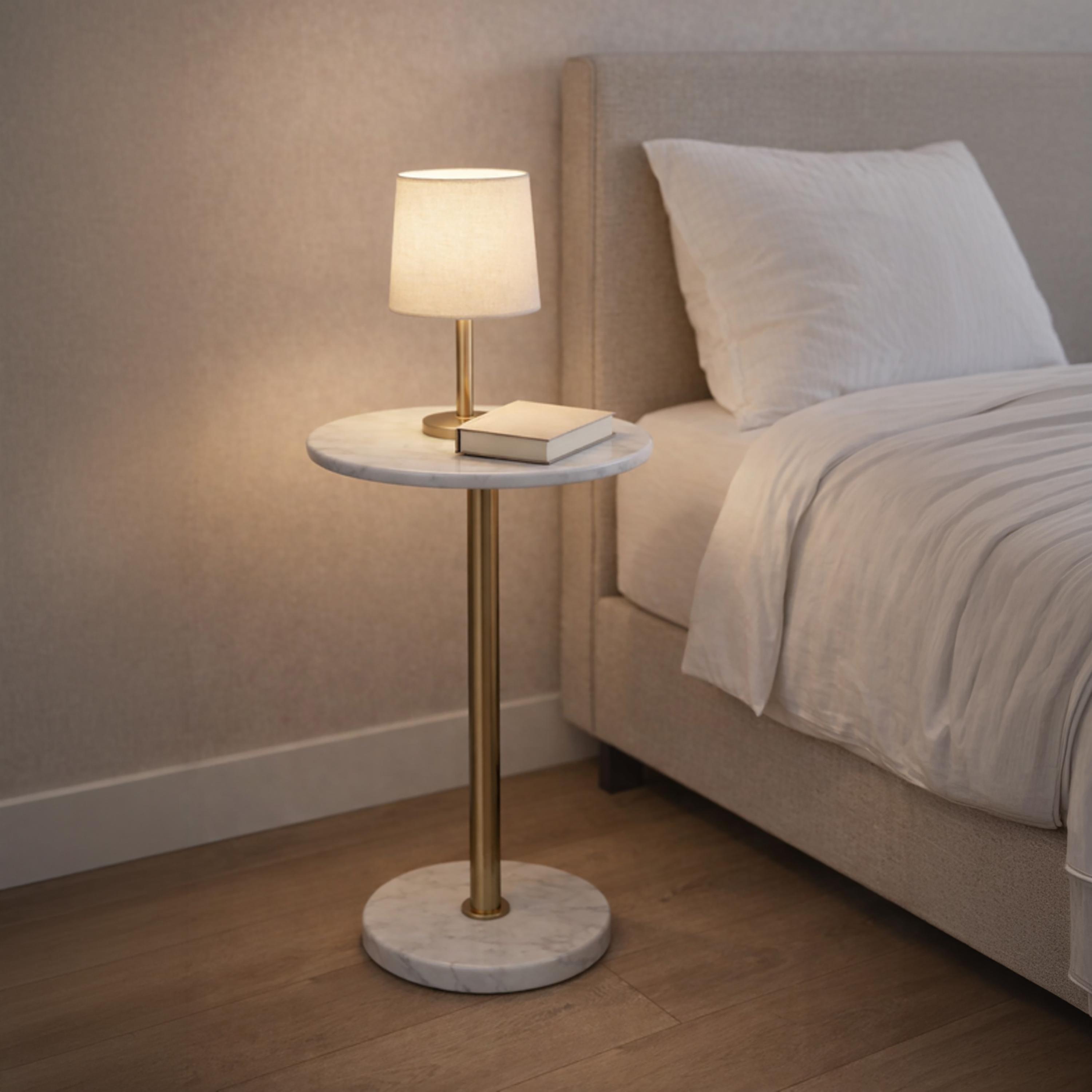 Maria Homes Marble Pedestal Side Table-furniture-livingroom-sideandendtables-image-2