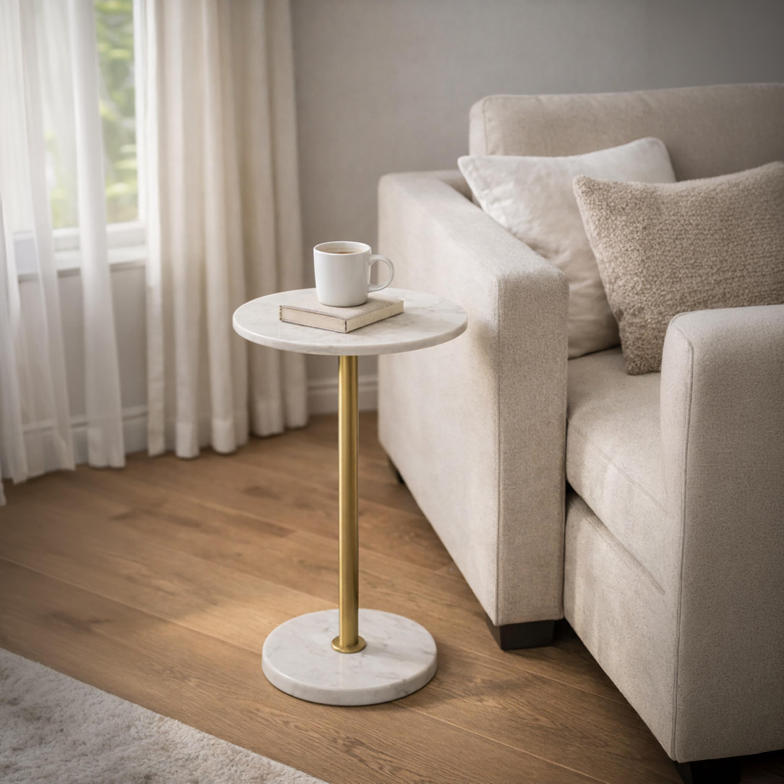 Maria Homes Marble Pedestal Side Table-furniture-livingroom-sideandendtables-image-3