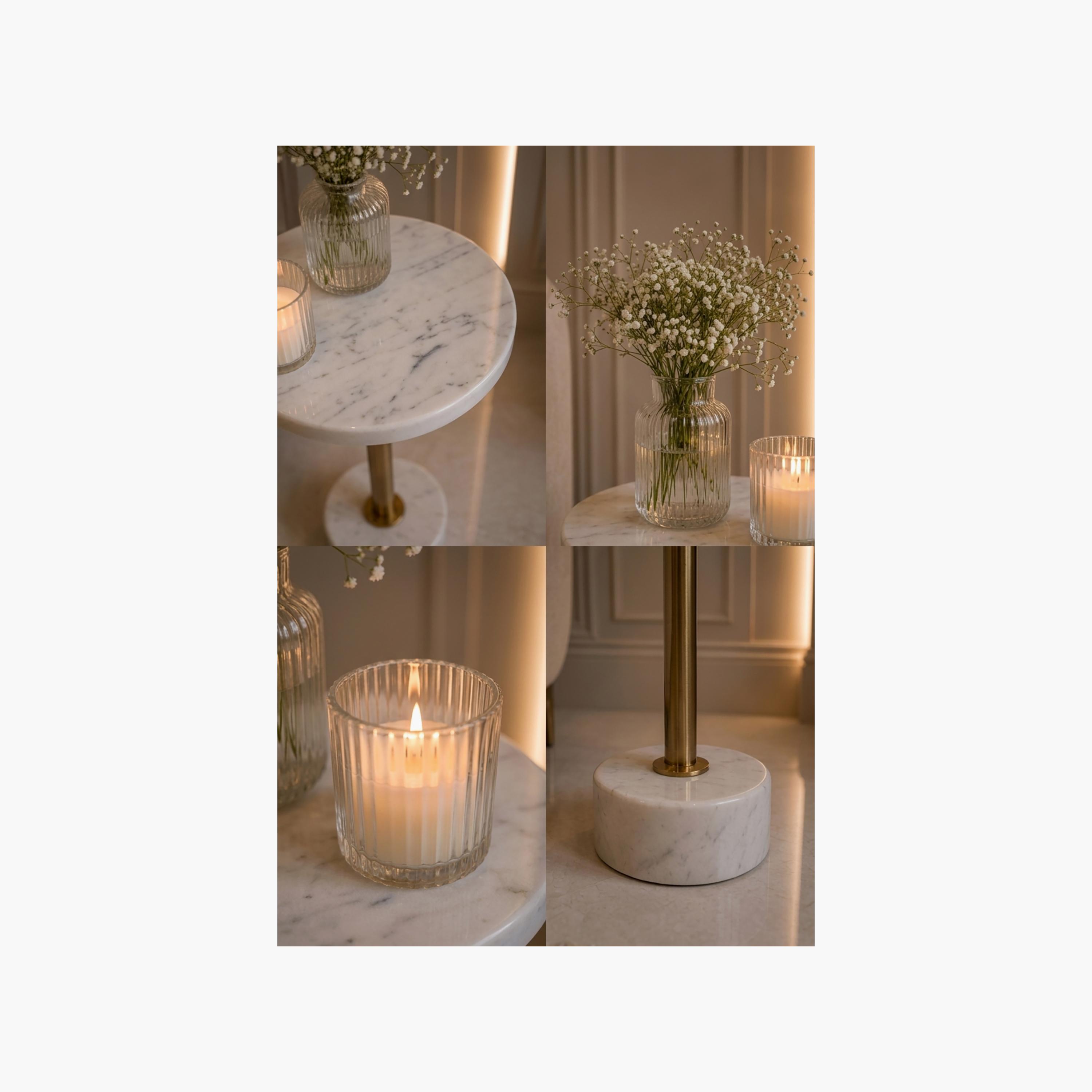 طاولة جانبية رخامية بقاعدة ركيزة من ماريا هومز-furniture-livingroom-sideandendtables-image-3