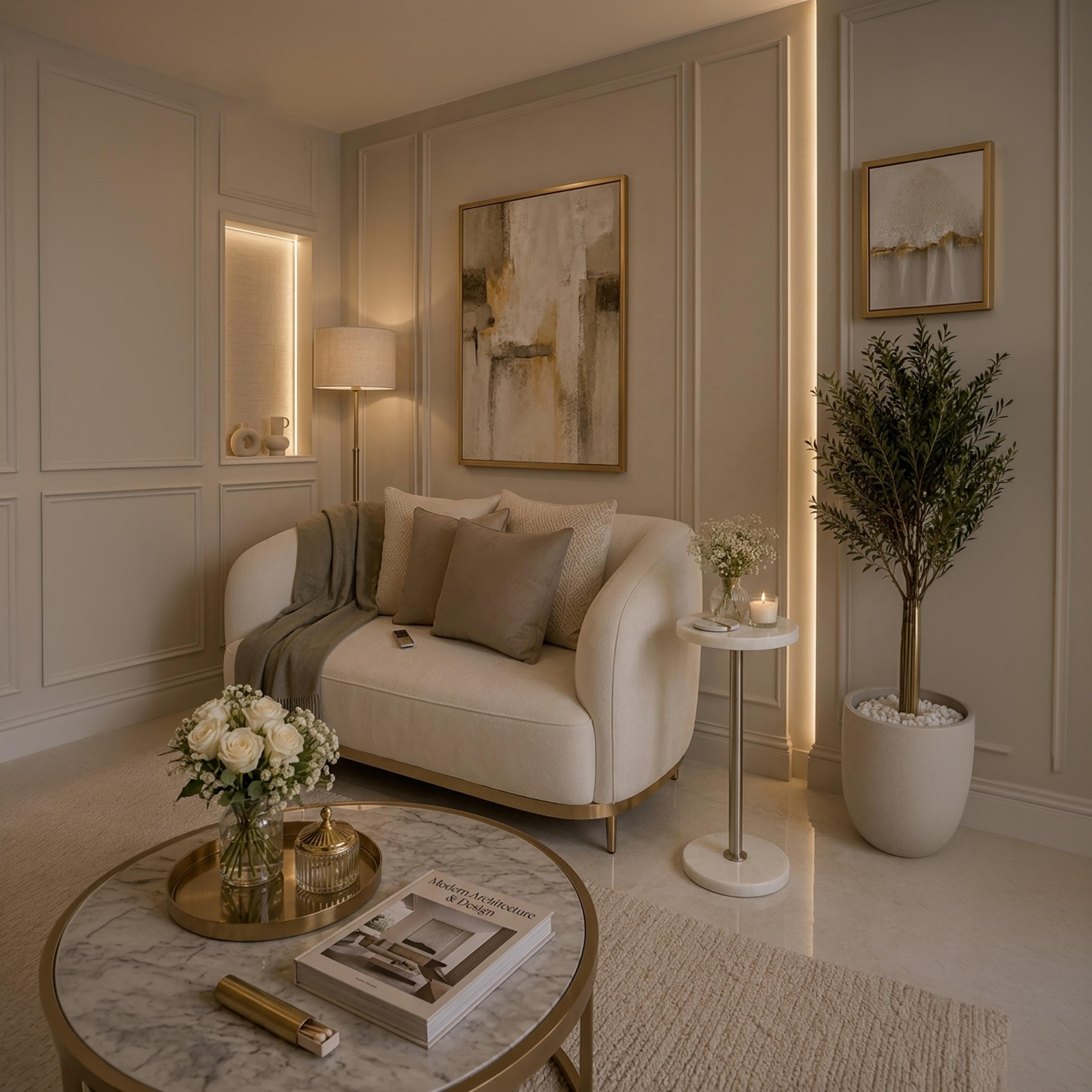 طاولة جانبية رخامية بقاعدة ركيزة من ماريا هومز-furniture-livingroom-sideandendtables-image-2