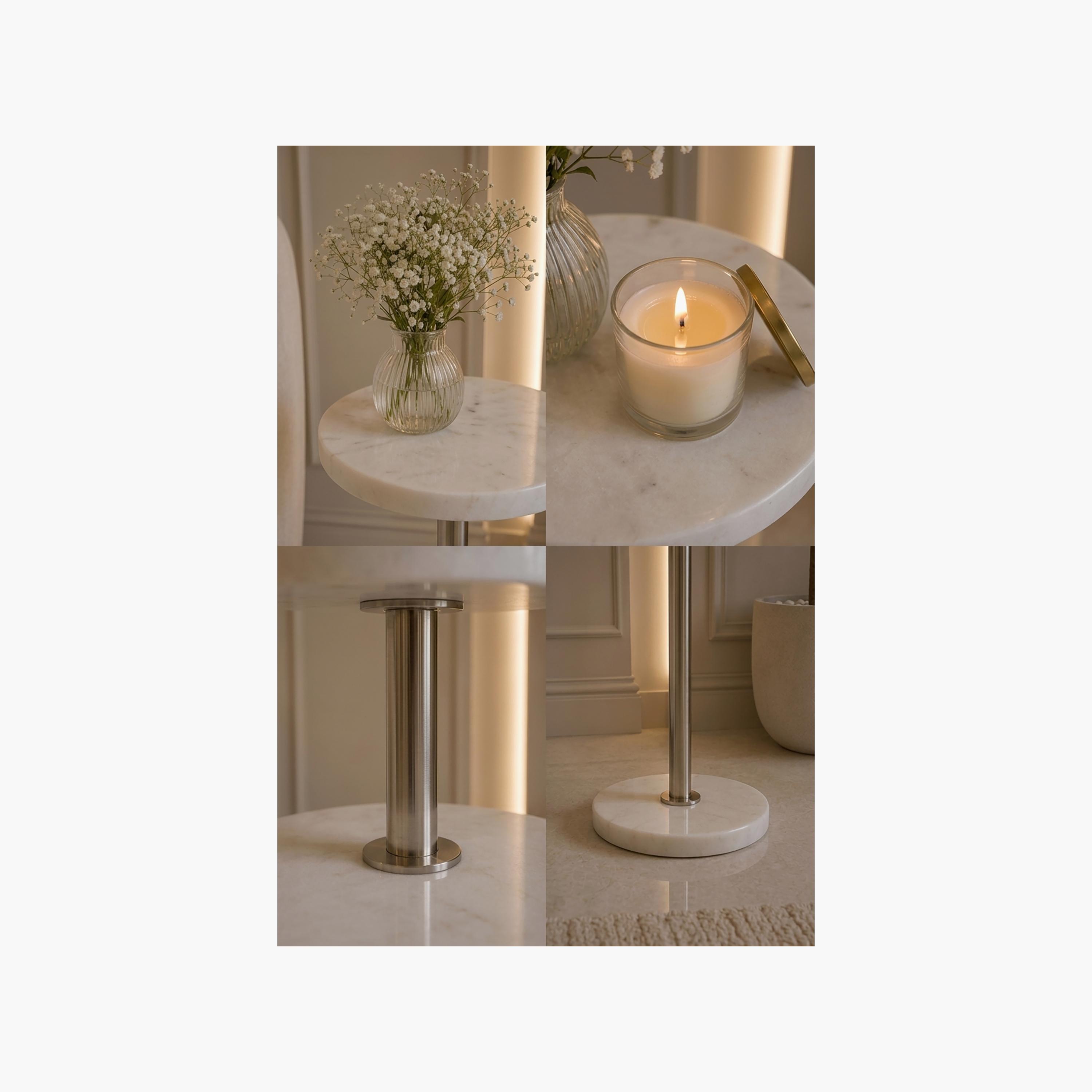طاولة جانبية رخامية بقاعدة ركيزة من ماريا هومز-furniture-livingroom-sideandendtables-image-3
