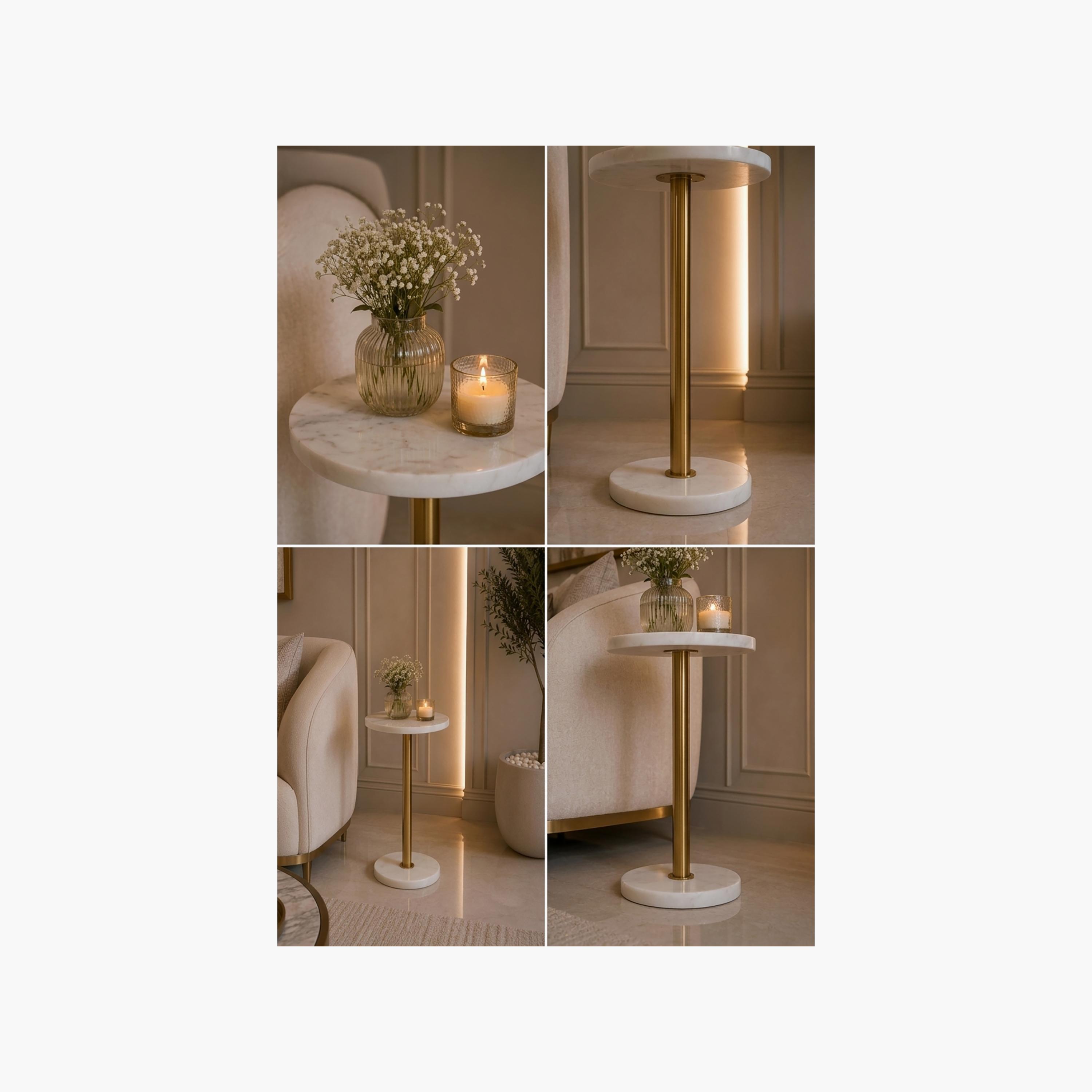 طاولة جانبية رخامية بقاعدة ركيزة من ماريا هومز-furniture-livingroom-sideandendtables-image-3