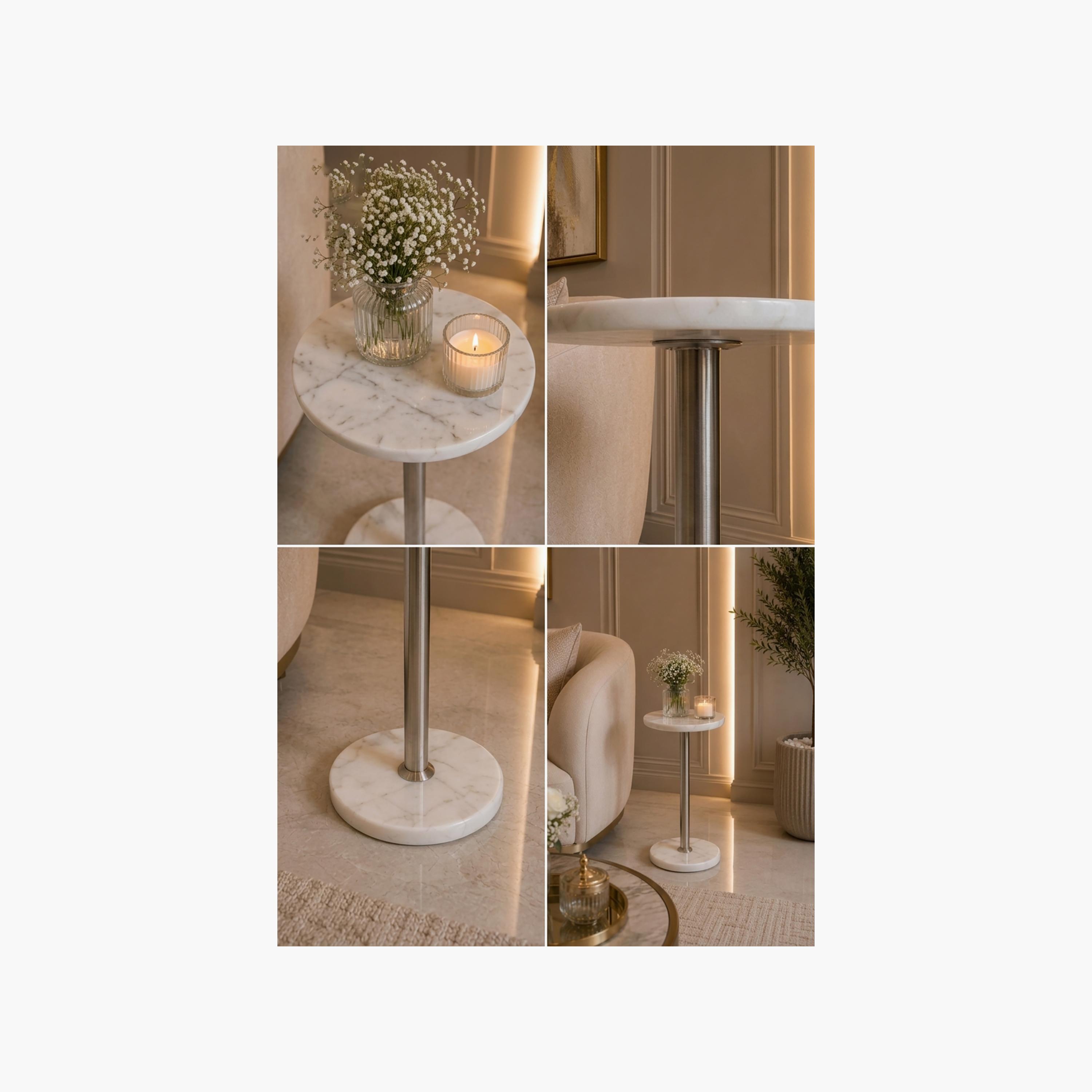 طاولة جانبية رخامية بقاعدة ركيزة من ماريا هومز-furniture-livingroom-sideandendtables-image-3