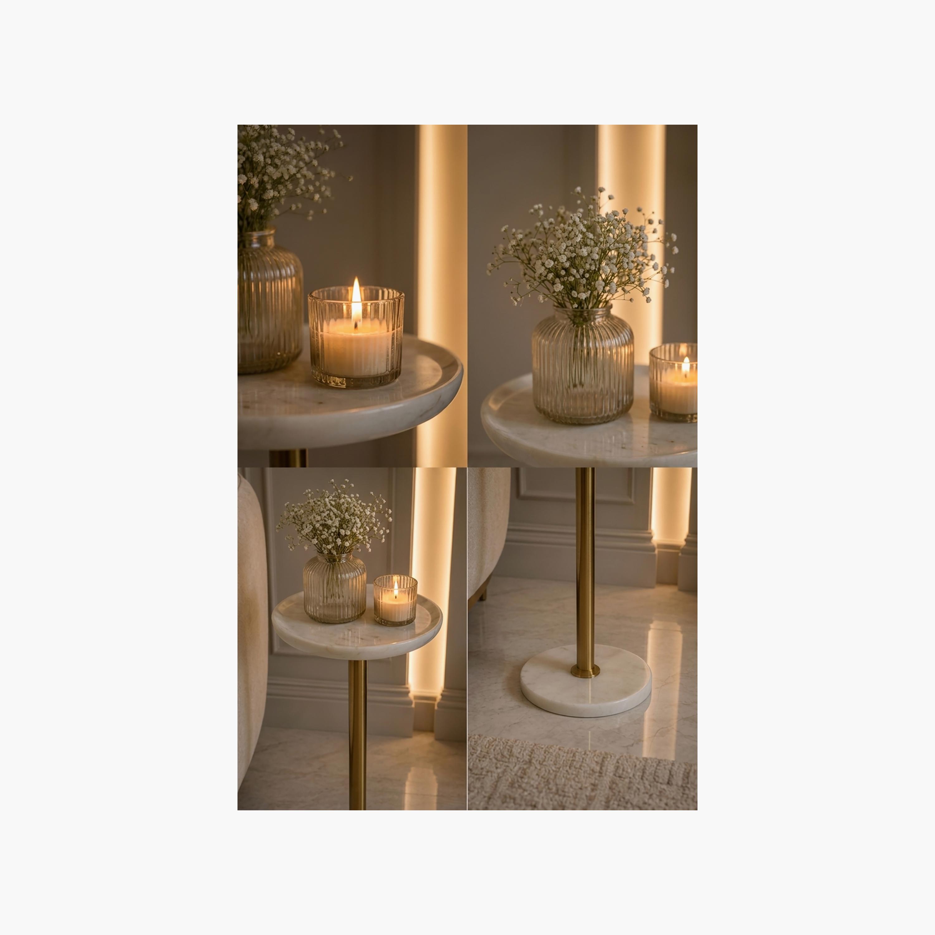 Maria Homes Marble Pedestal Accent Table-furniture-livingroom-sideandendtables-image-3