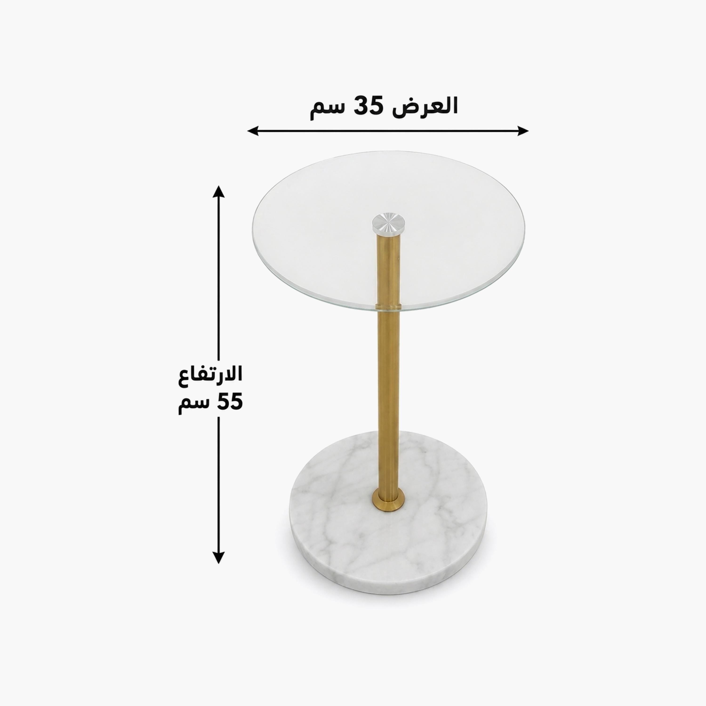 Maria Homes Glass Pedestal Accent Table-furniture-livingroom-sideandendtables-image-4