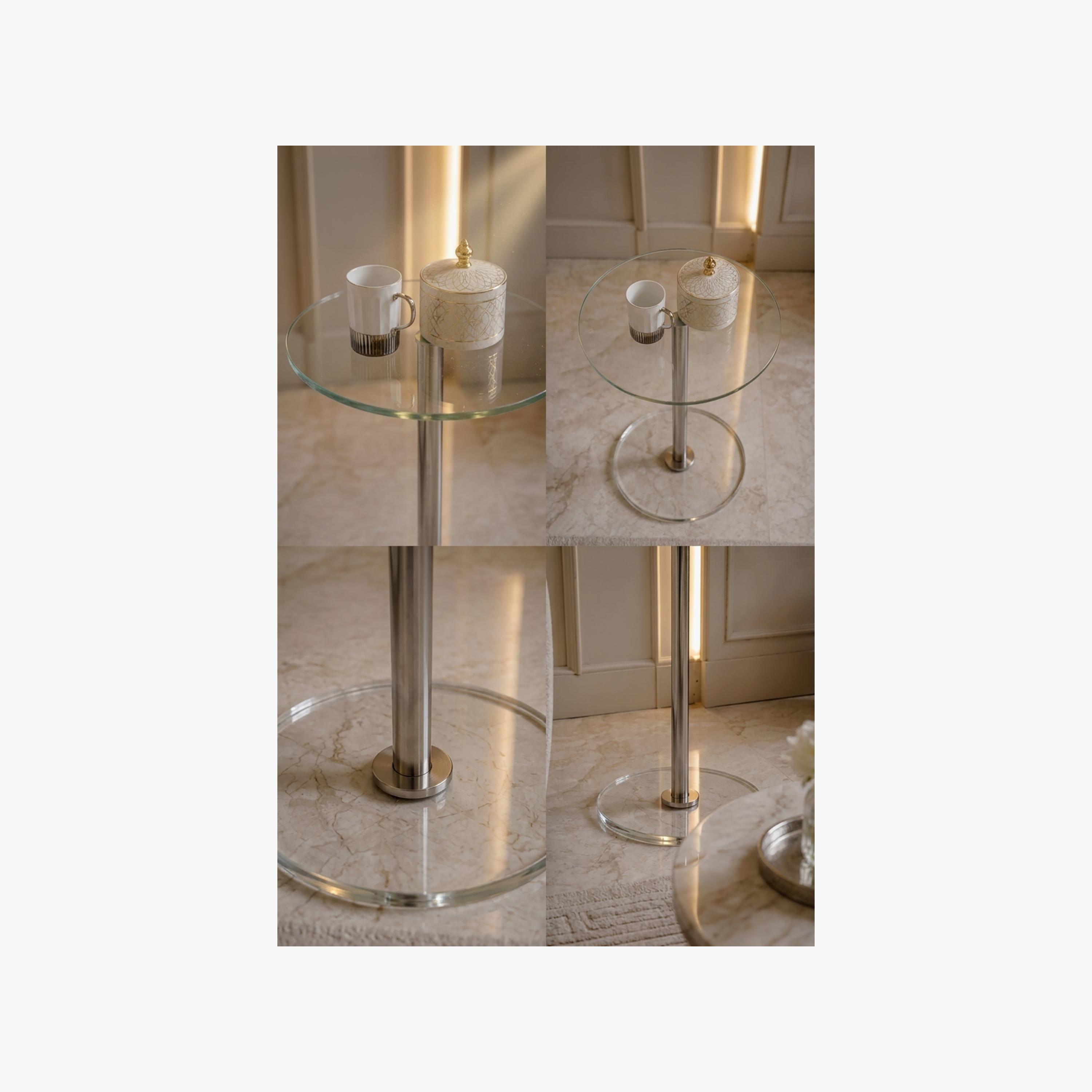 طاولة زينة بقاعدة زجاجية من ماريا هومز-furniture-livingroom-sideandendtables-image-3