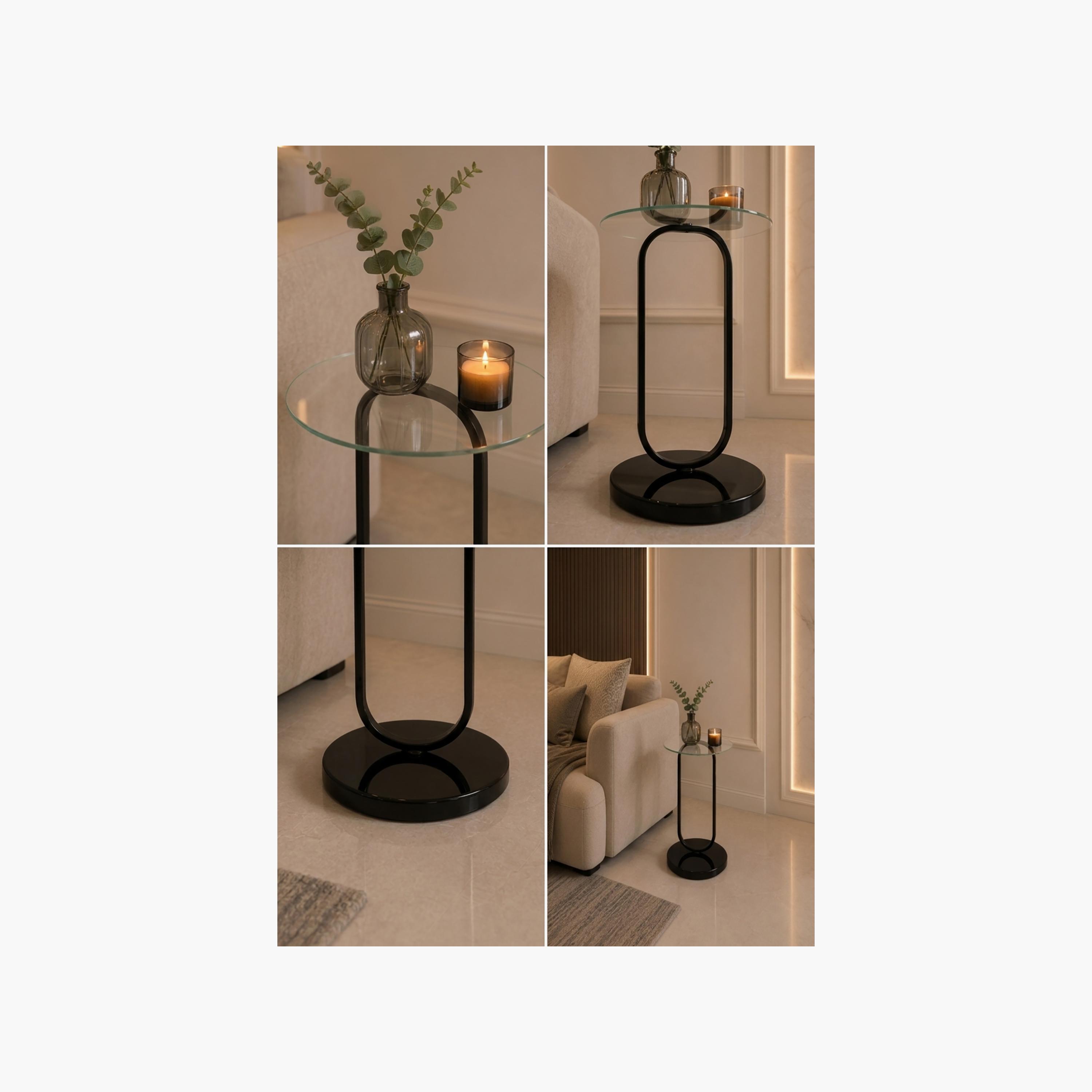 طاولة زينة بقاعدة زجاجية من ماريا هومز-furniture-livingroom-sideandendtables-image-3