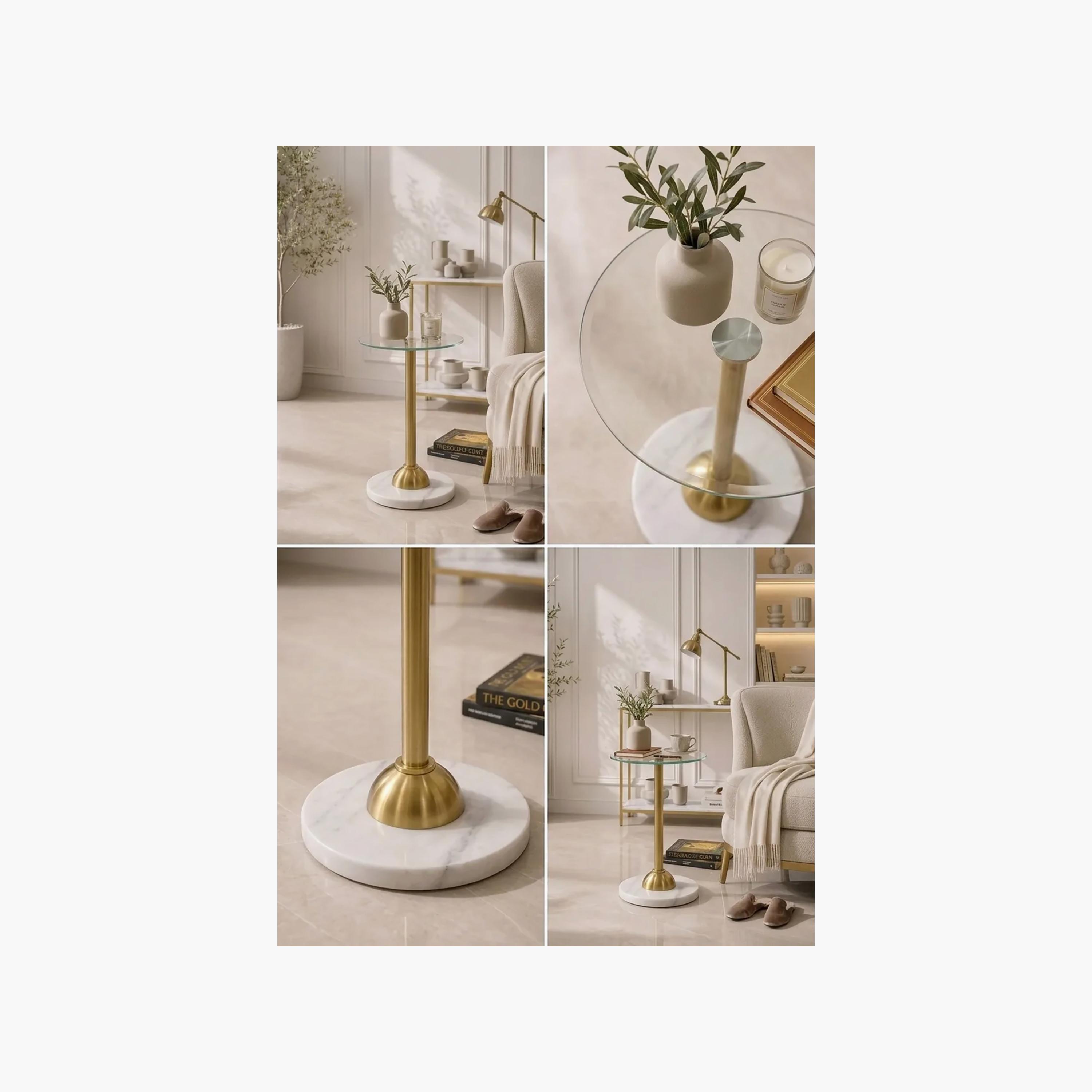 طاولة زينة بقاعدة زجاجية من ماريا هومز-furniture-livingroom-sideandendtables-image-3