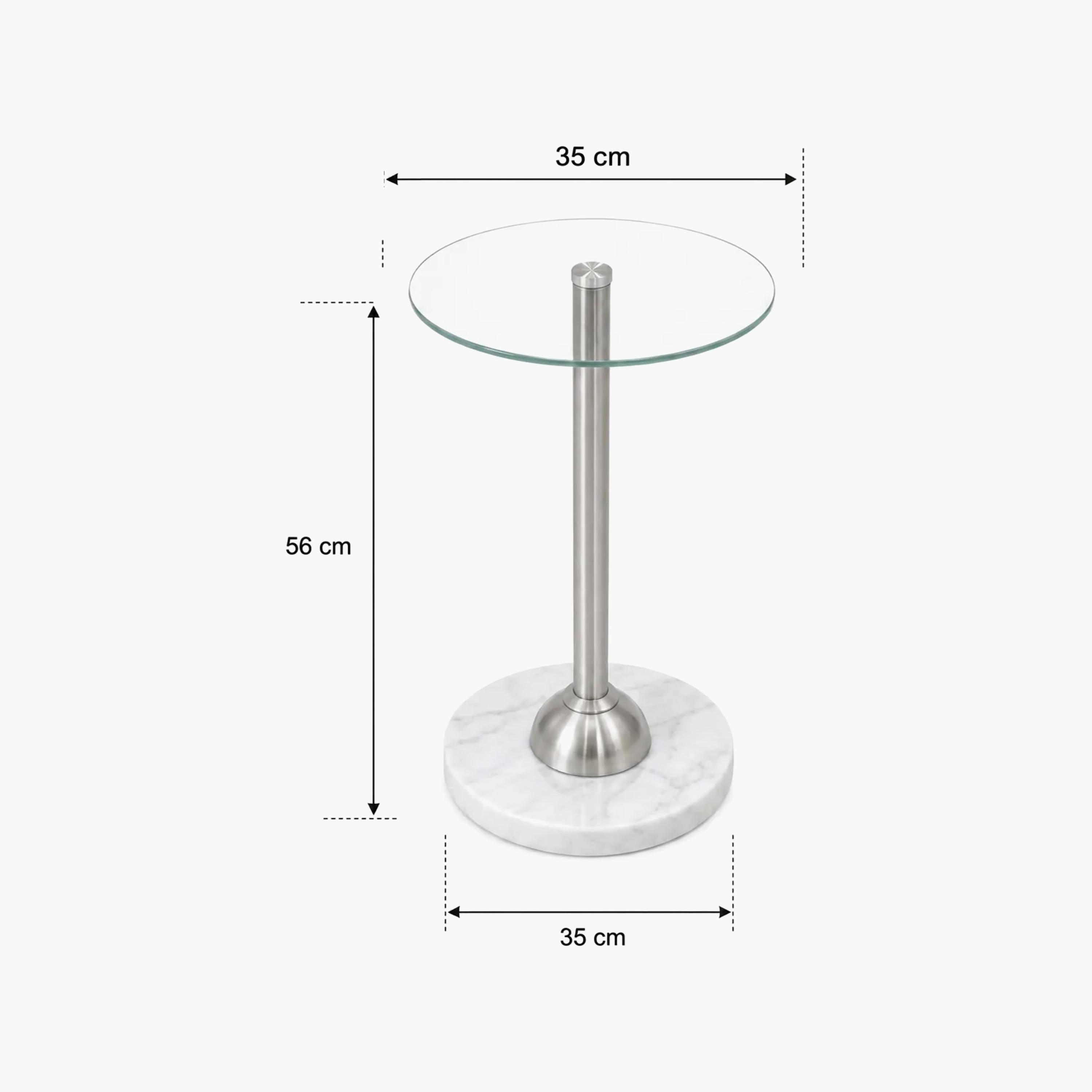 Maria Homes Glass Pedestal Accent Table-furniture-livingroom-sideandendtables-image-4