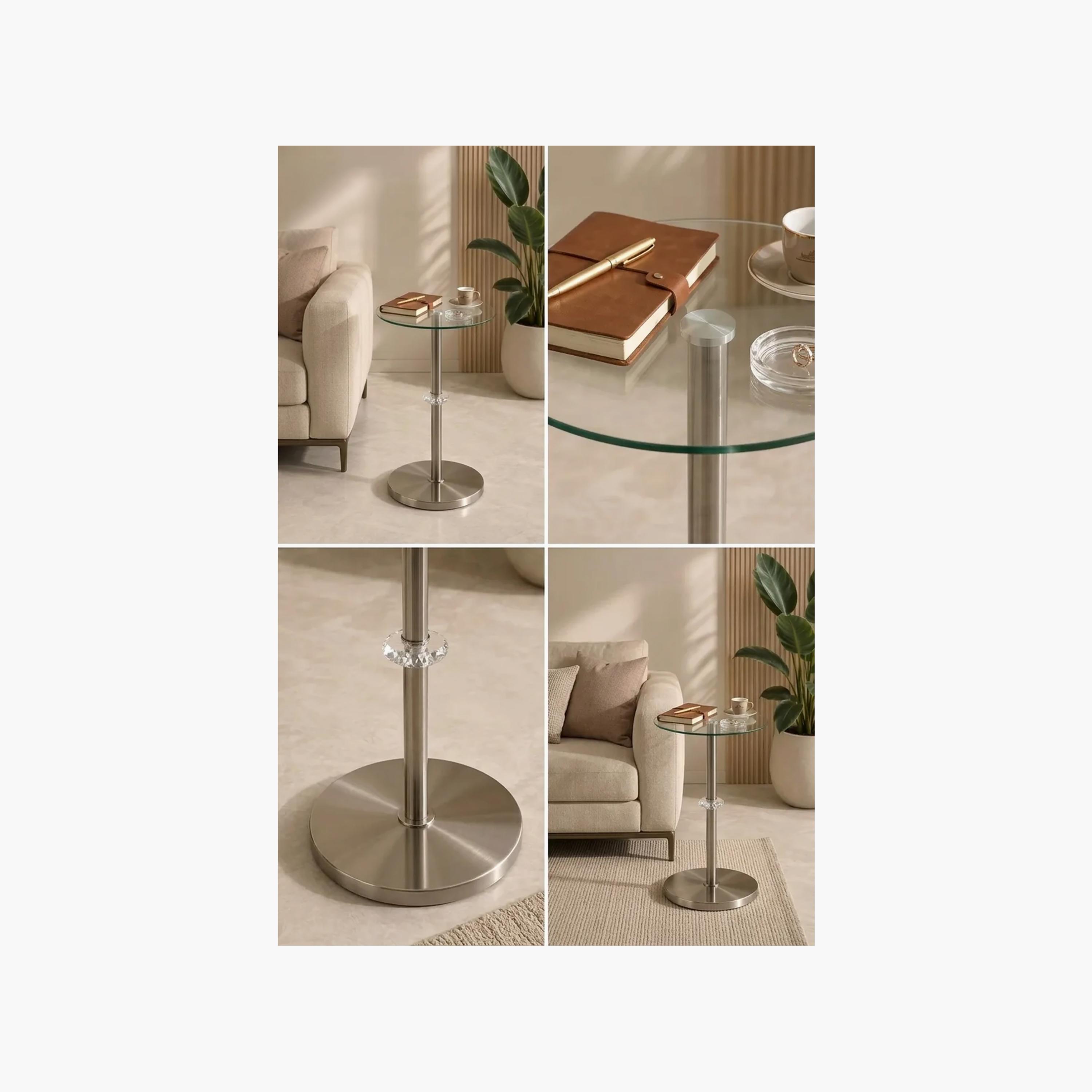 طاولة زينة بقاعدة زجاجية من ماريا هومز-furniture-livingroom-sideandendtables-image-3