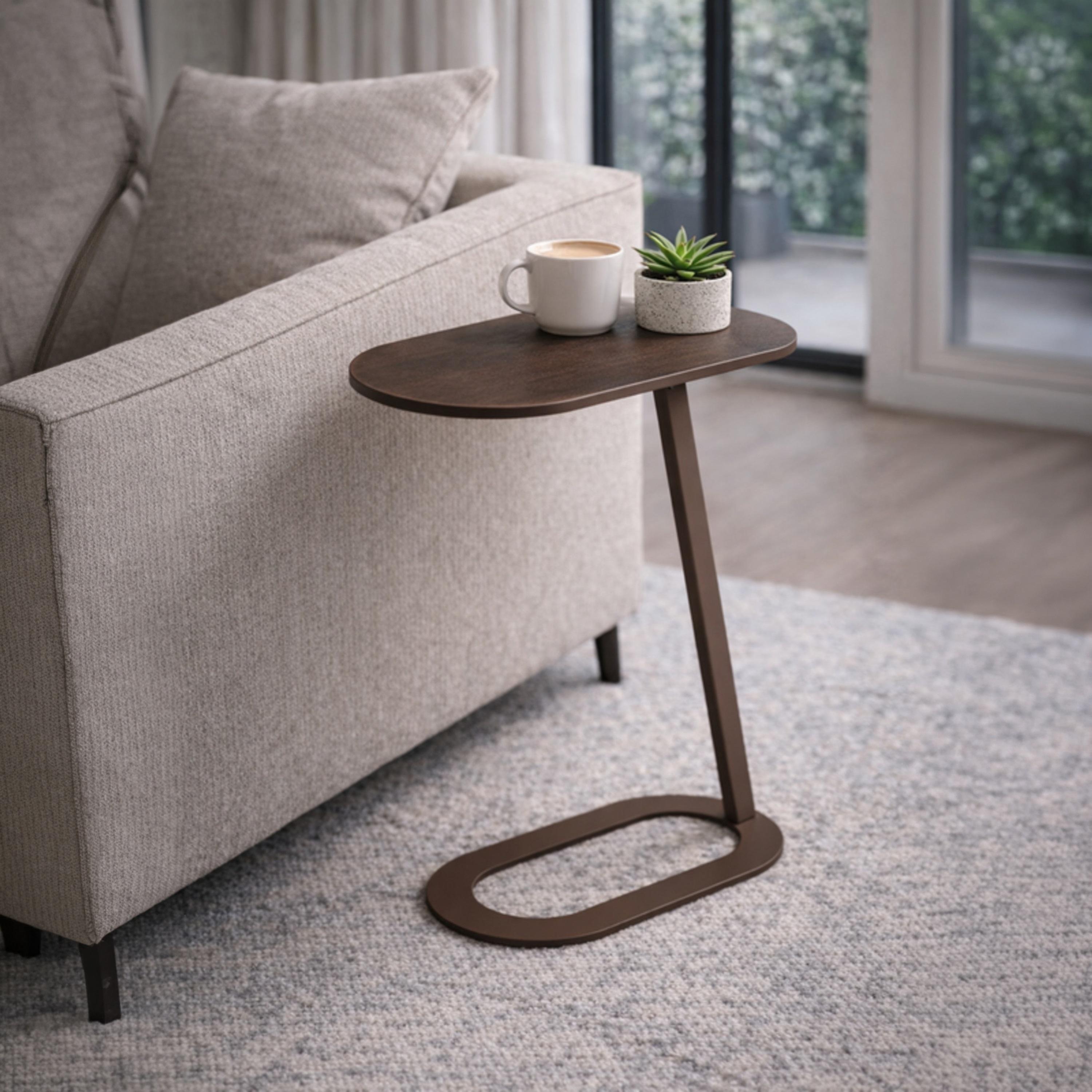 Maria Homes Metal Pedestal Accent Table-furniture-livingroom-sideandendtables-image-1