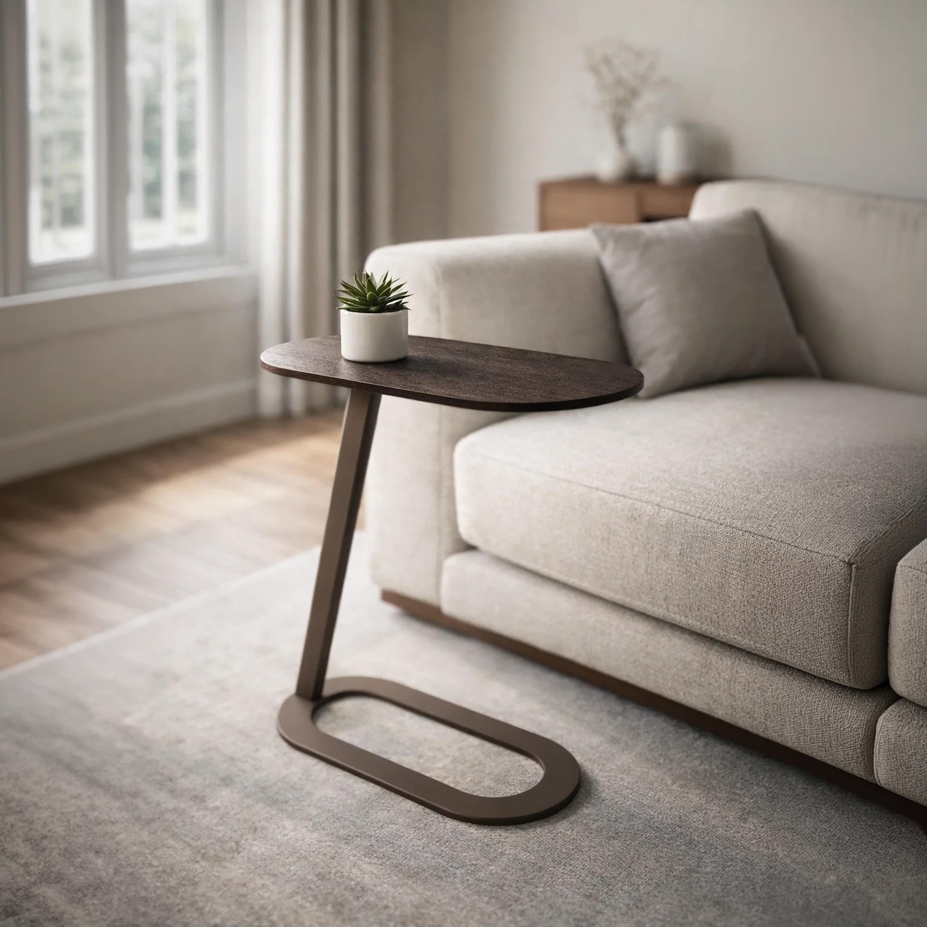 Maria Homes Metal Pedestal Accent Table-furniture-livingroom-sideandendtables-image-2