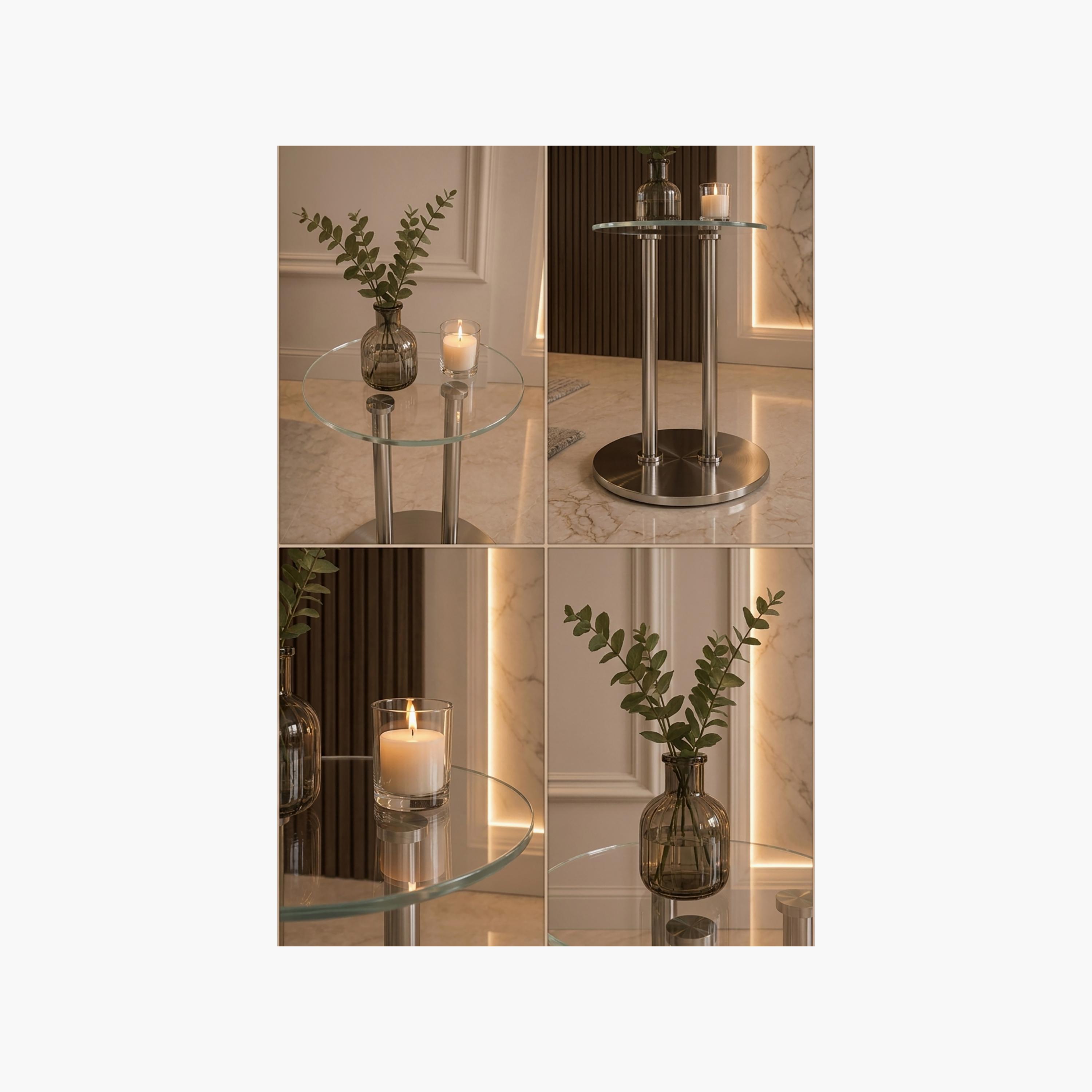 Maria Homes Glass Pedestal Accent Table-furniture-livingroom-sideandendtables-image-2