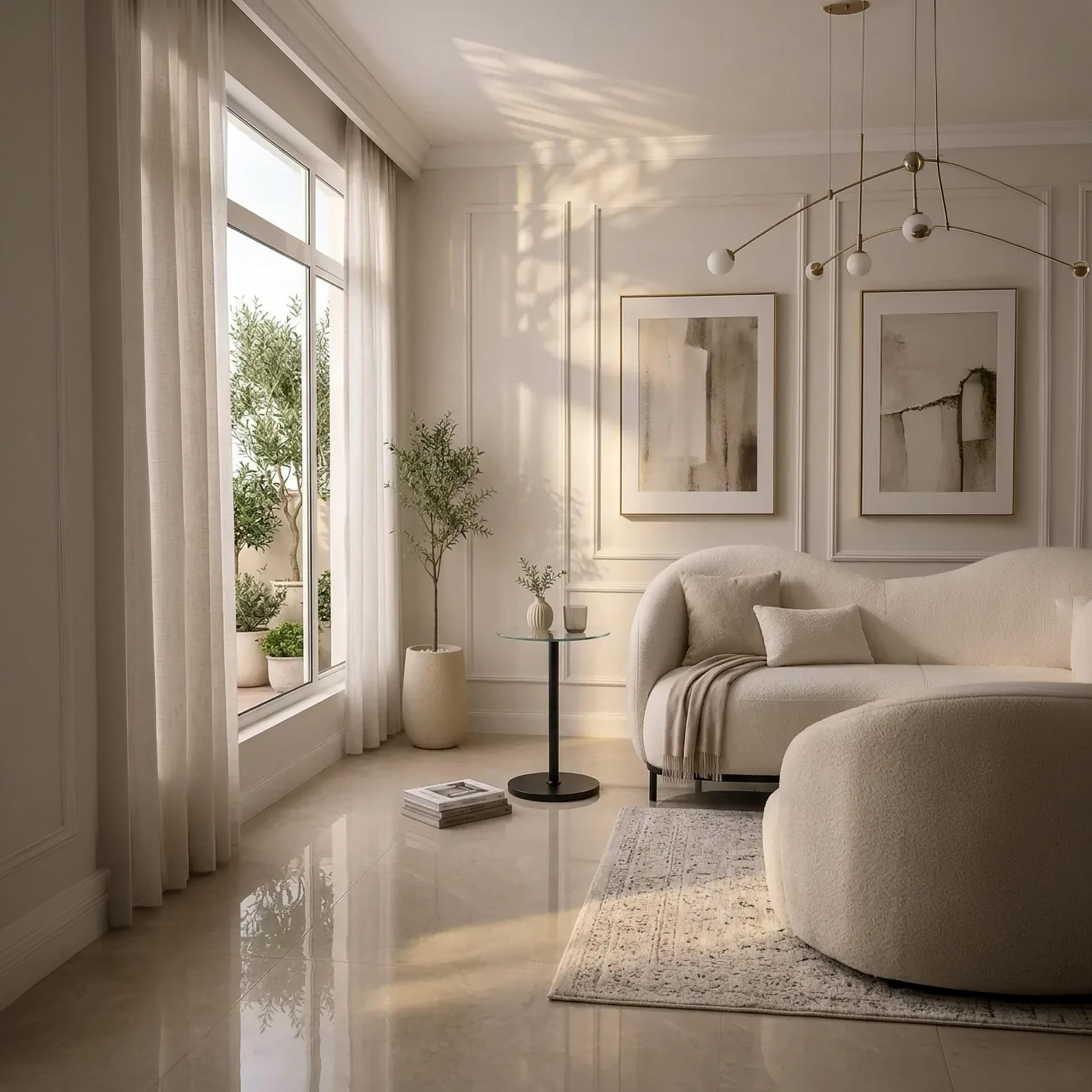 طاولة زينة بقاعدة زجاجية من ماريا هومز-furniture-livingroom-sideandendtables-image-2