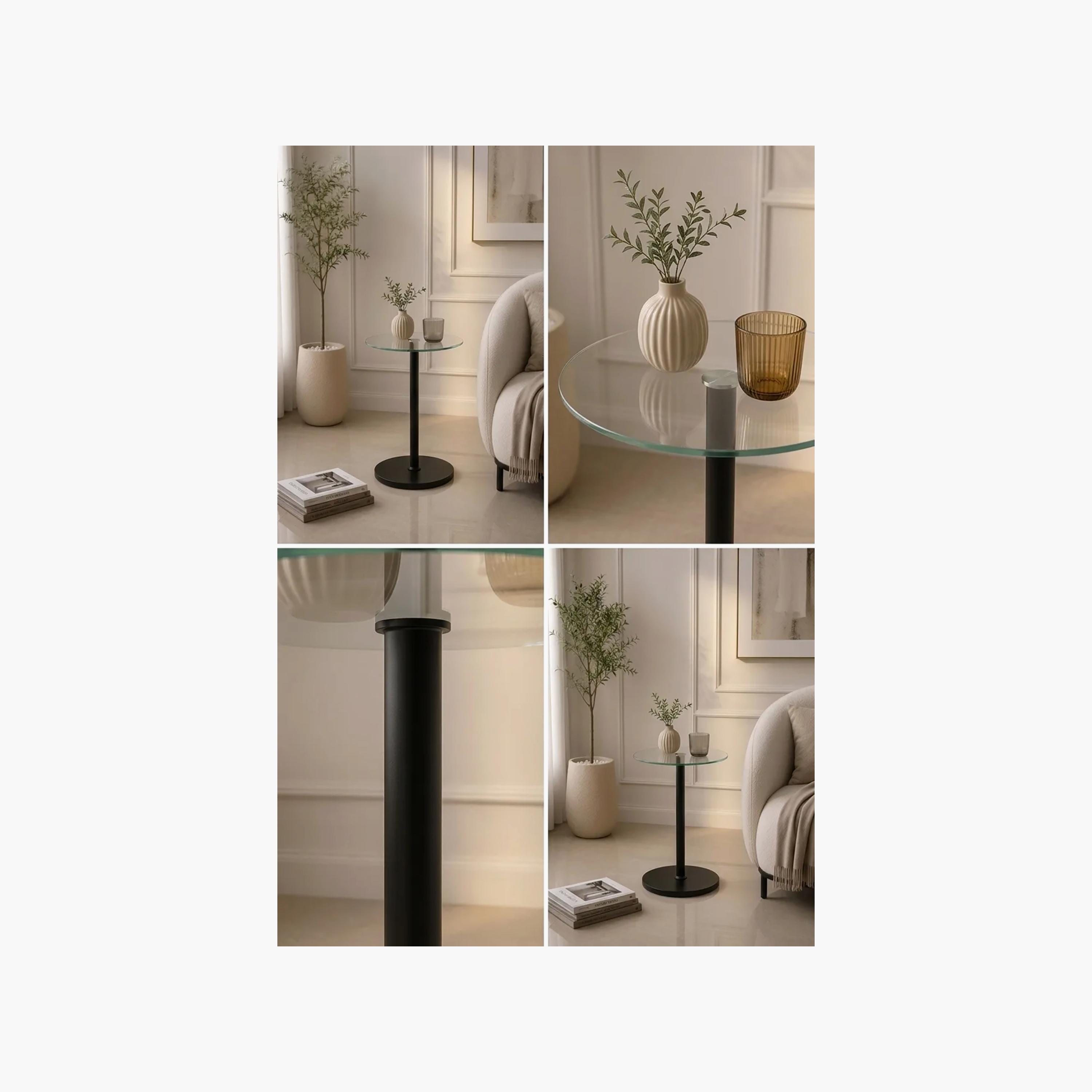 طاولة زينة بقاعدة زجاجية من ماريا هومز-furniture-livingroom-sideandendtables-image-3