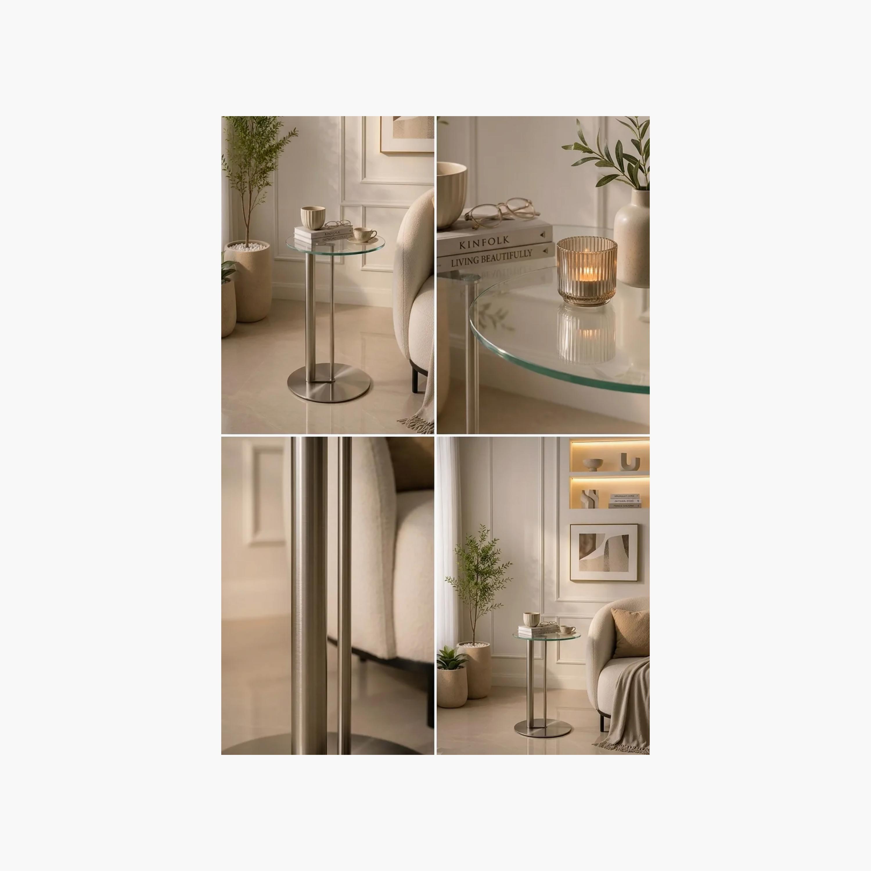 طاولة زينة بقاعدة زجاجية من ماريا هومز-furniture-livingroom-sideandendtables-image-3