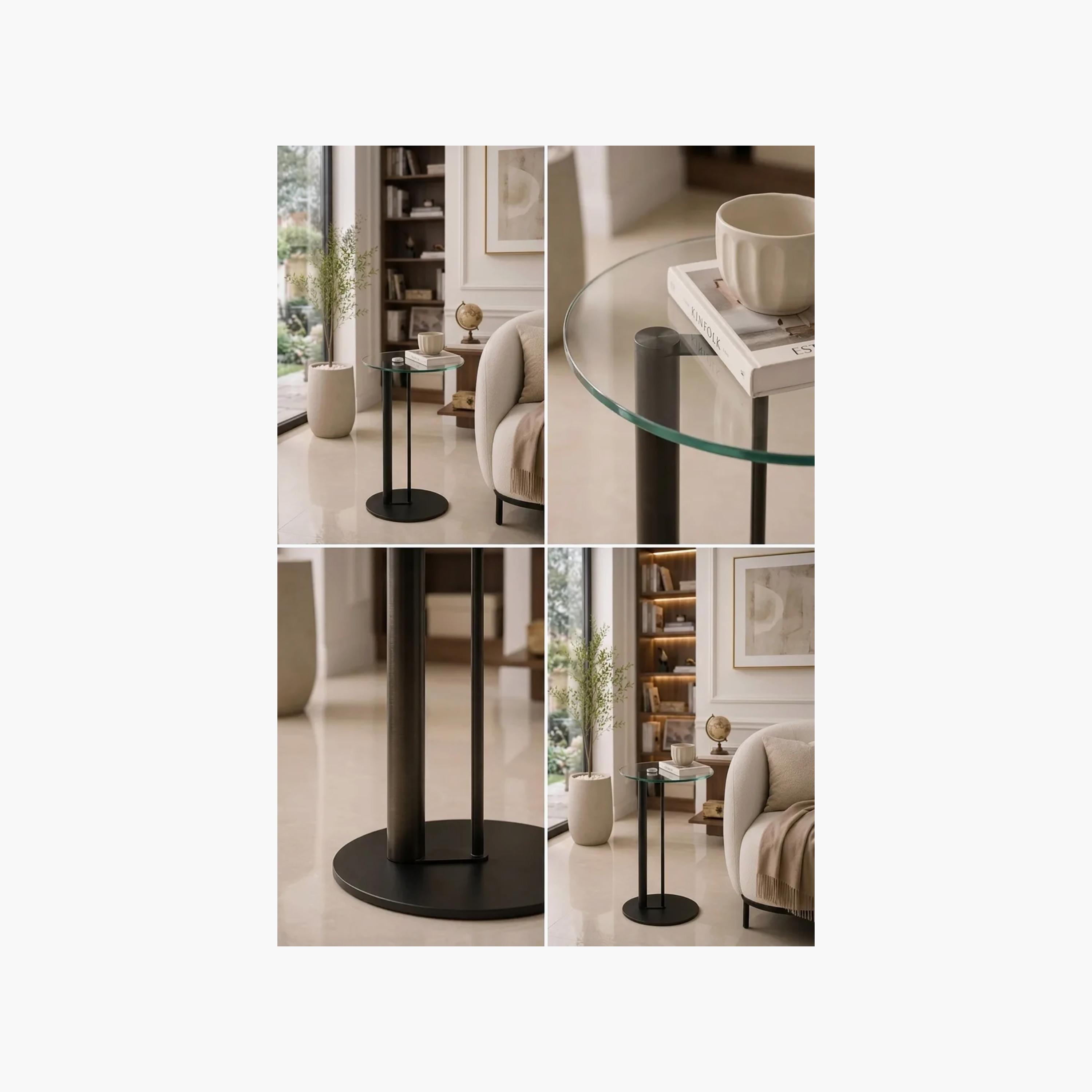 Maria Homes Glass Pedestal Accent Table-furniture-livingroom-sideandendtables-image-3