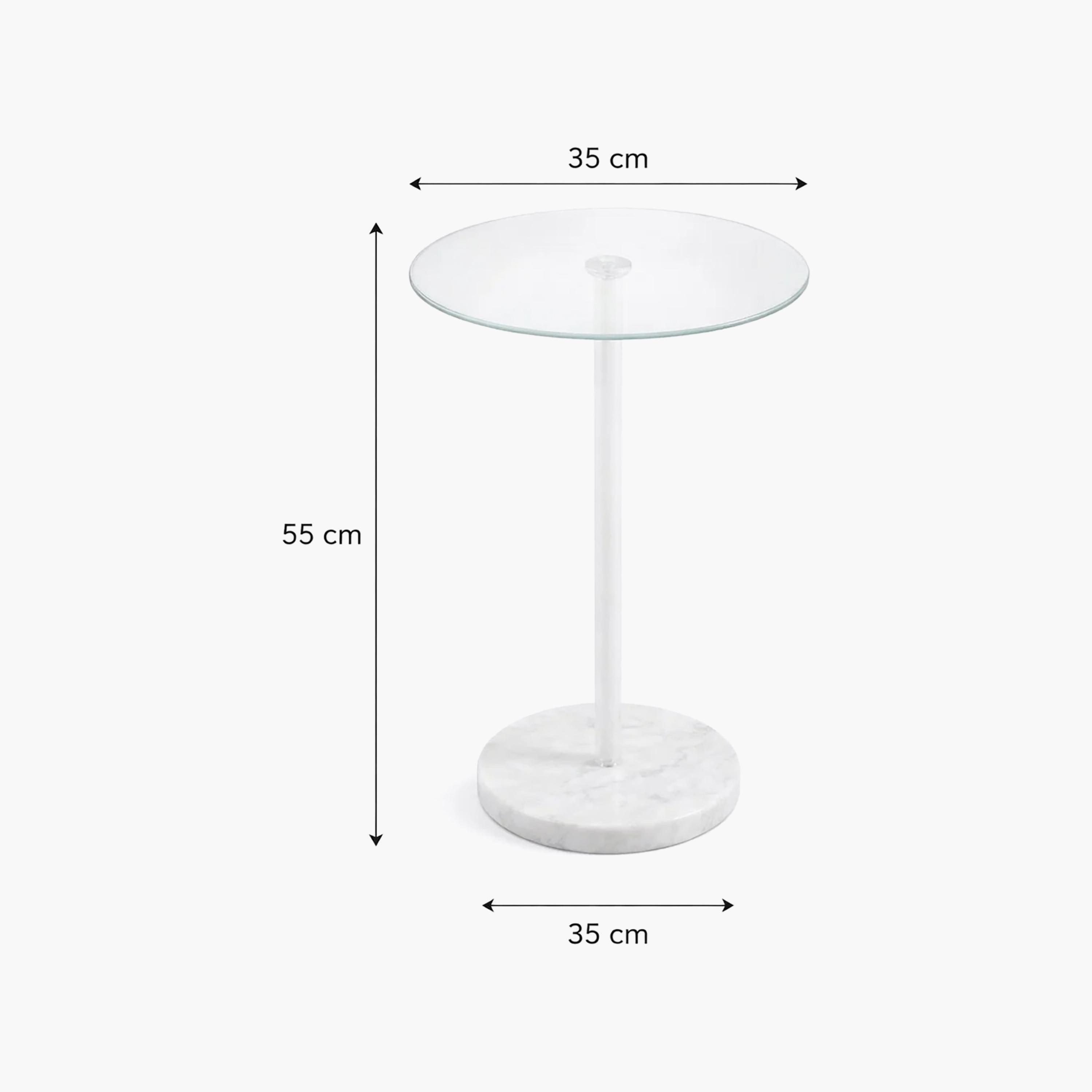 طاولة زينة بقاعدة زجاجية من ماريا هومز-furniture-livingroom-sideandendtables-image-6