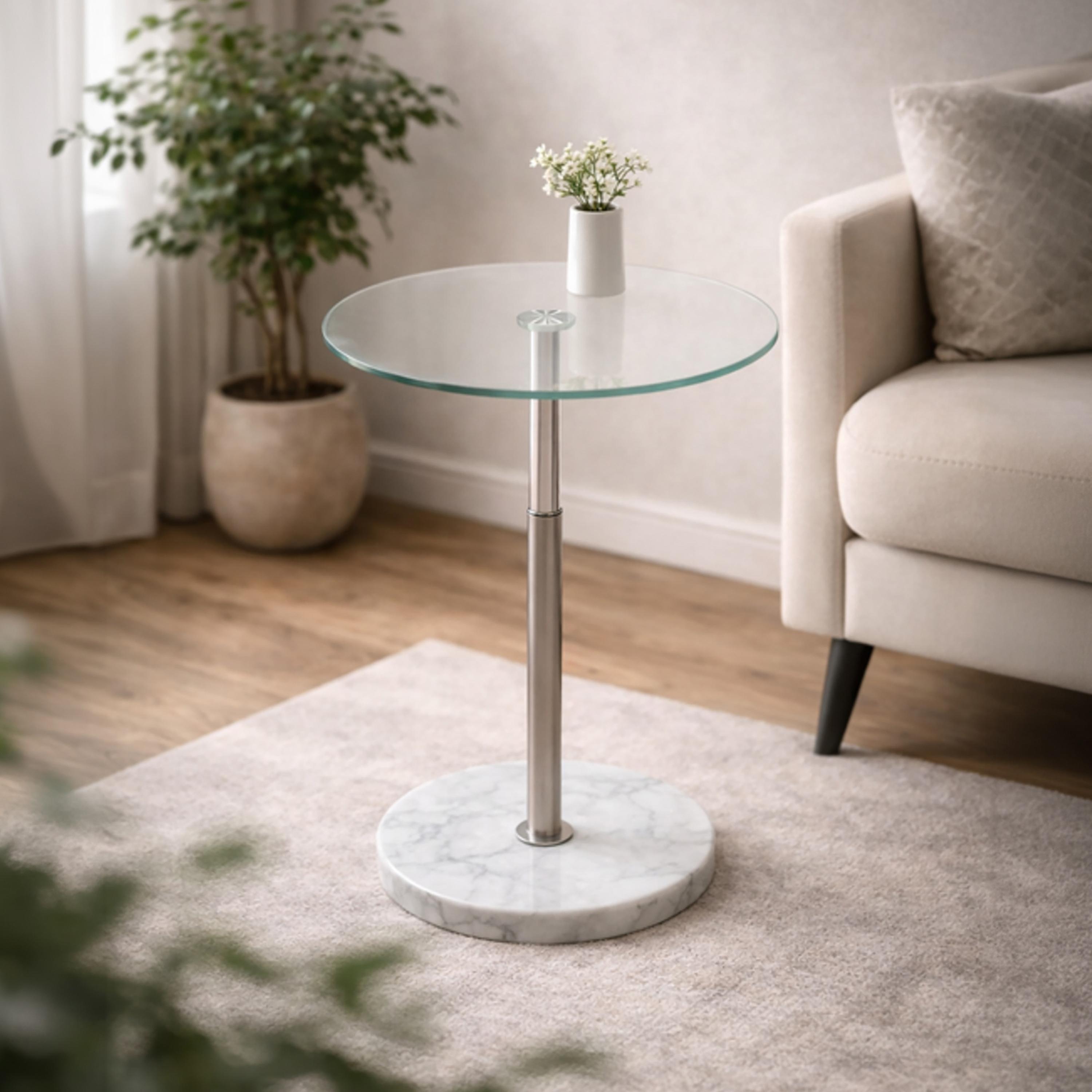 طاولة زينة بقاعدة زجاجية من ماريا هومز-furniture-livingroom-sideandendtables-image-1