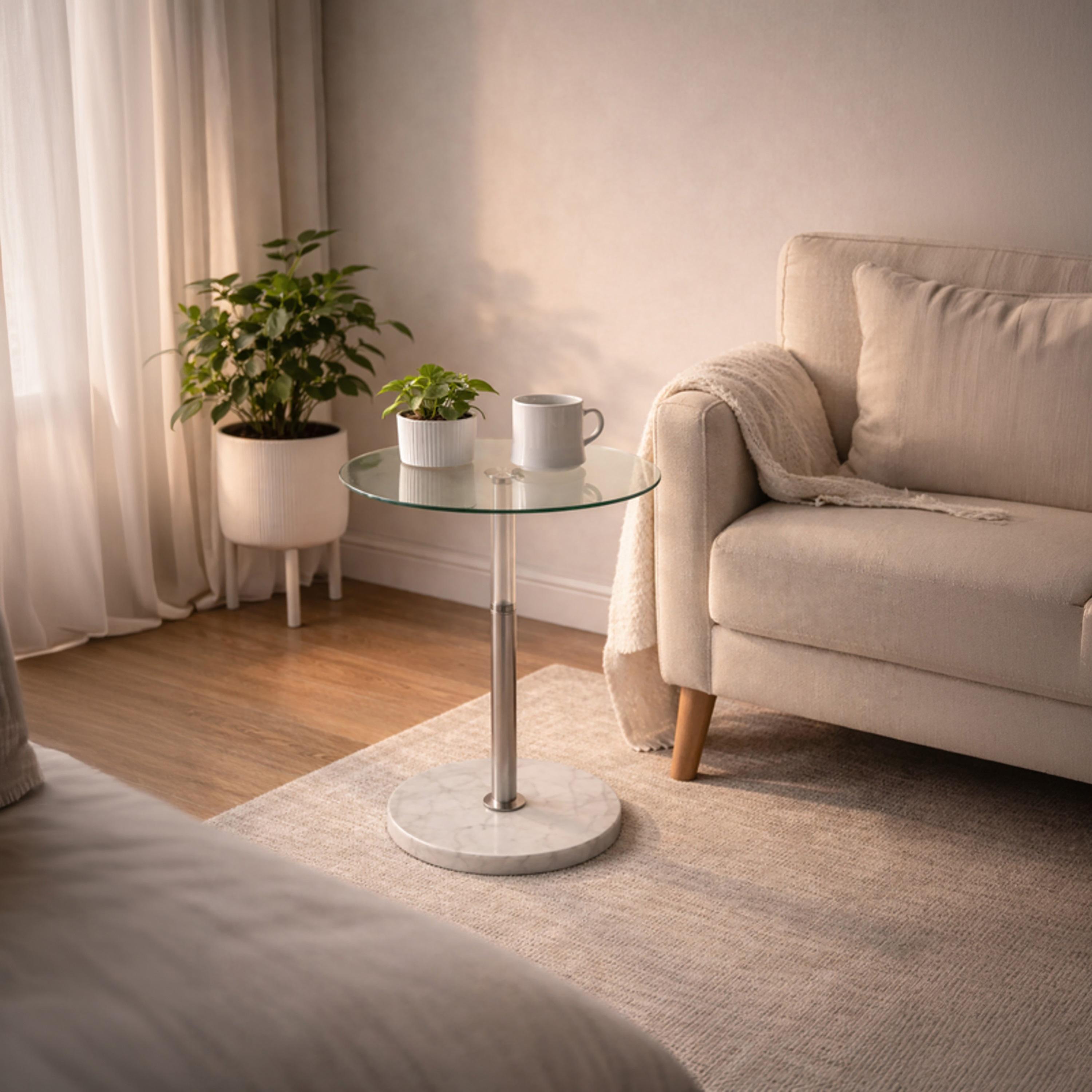طاولة زينة بقاعدة زجاجية من ماريا هومز-furniture-livingroom-sideandendtables-image-2