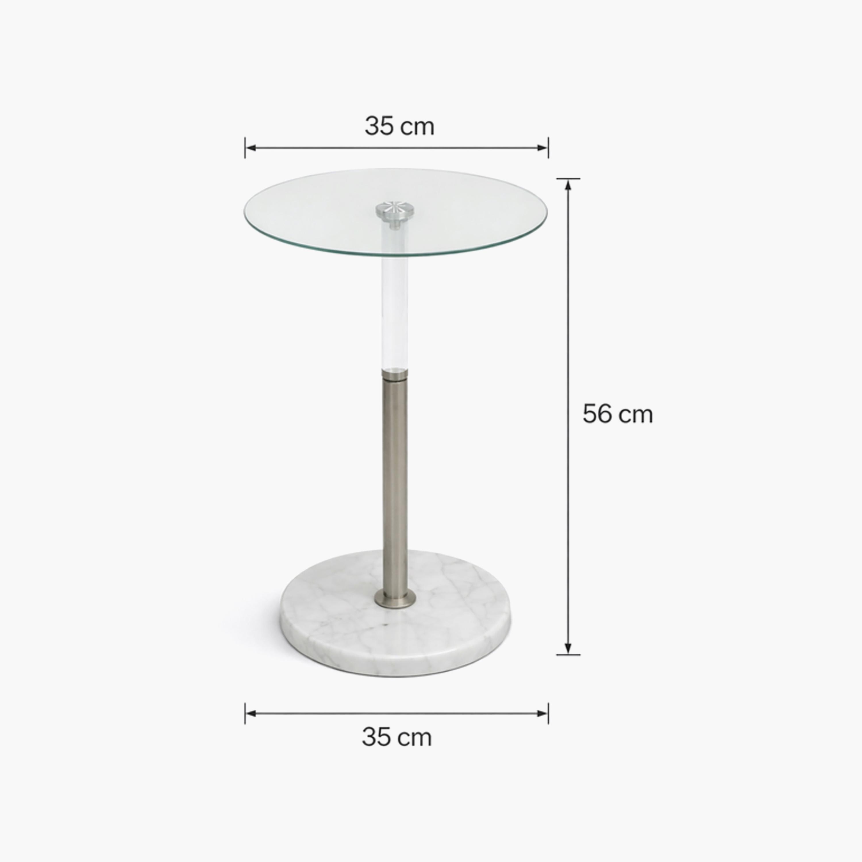 طاولة زينة بقاعدة زجاجية من ماريا هومز-furniture-livingroom-sideandendtables-image-6