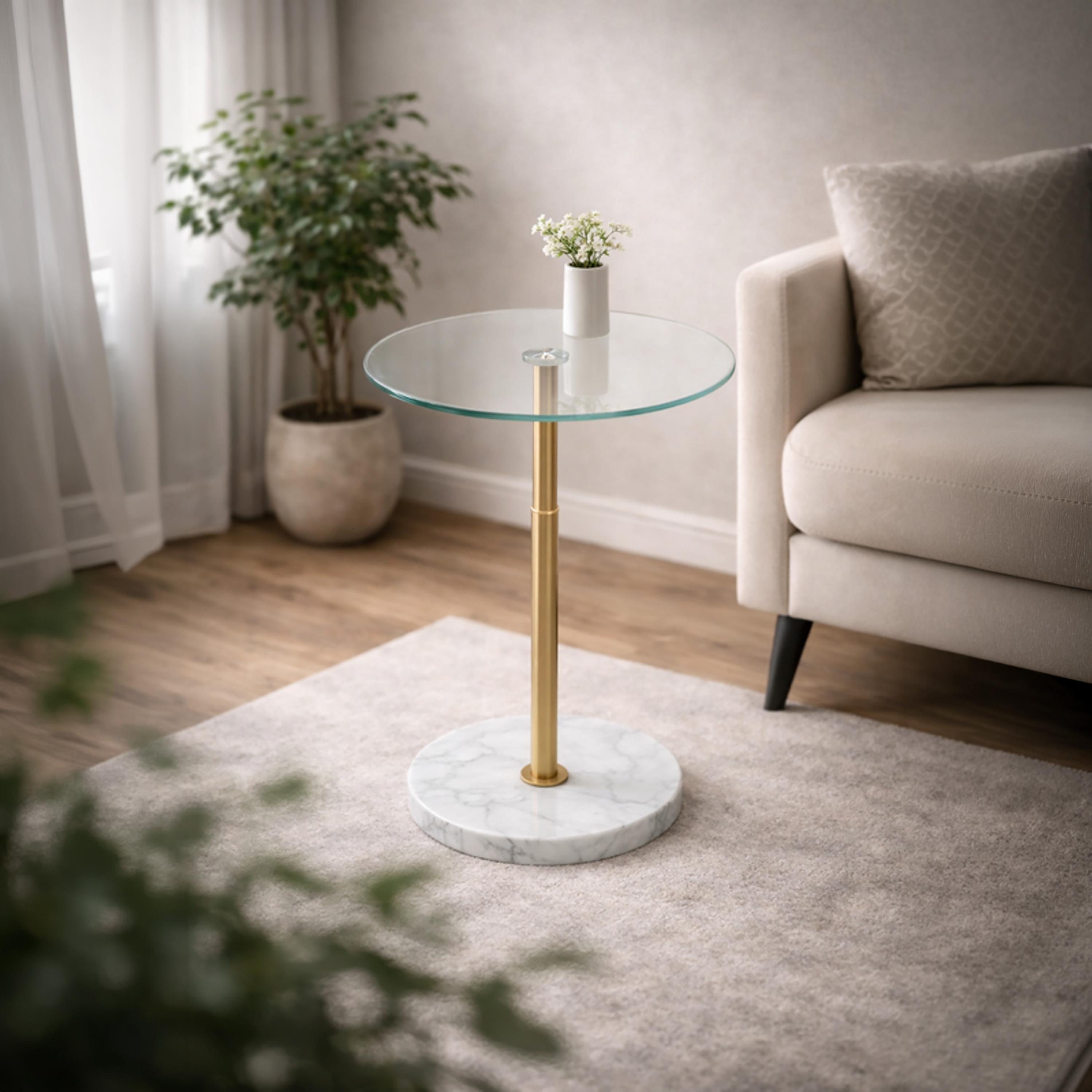 Maria Homes Glass Pedestal Accent Table-furniture-livingroom-sideandendtables-image-1