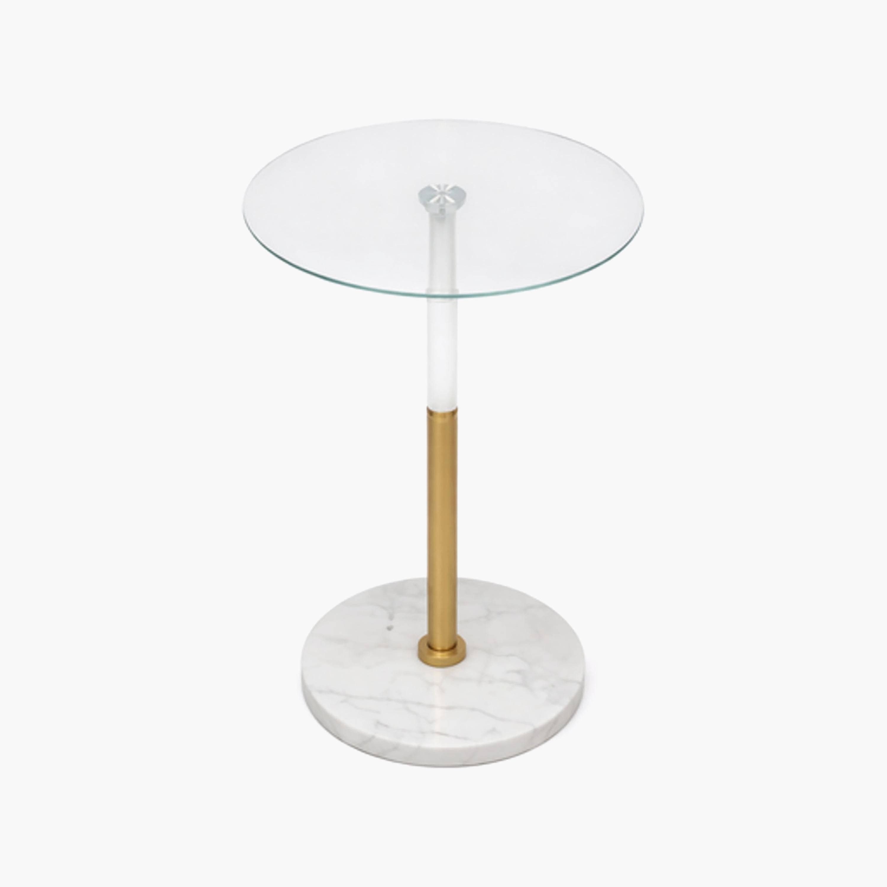 Maria Homes Glass Pedestal Accent Table-furniture-livingroom-sideandendtables-image-3