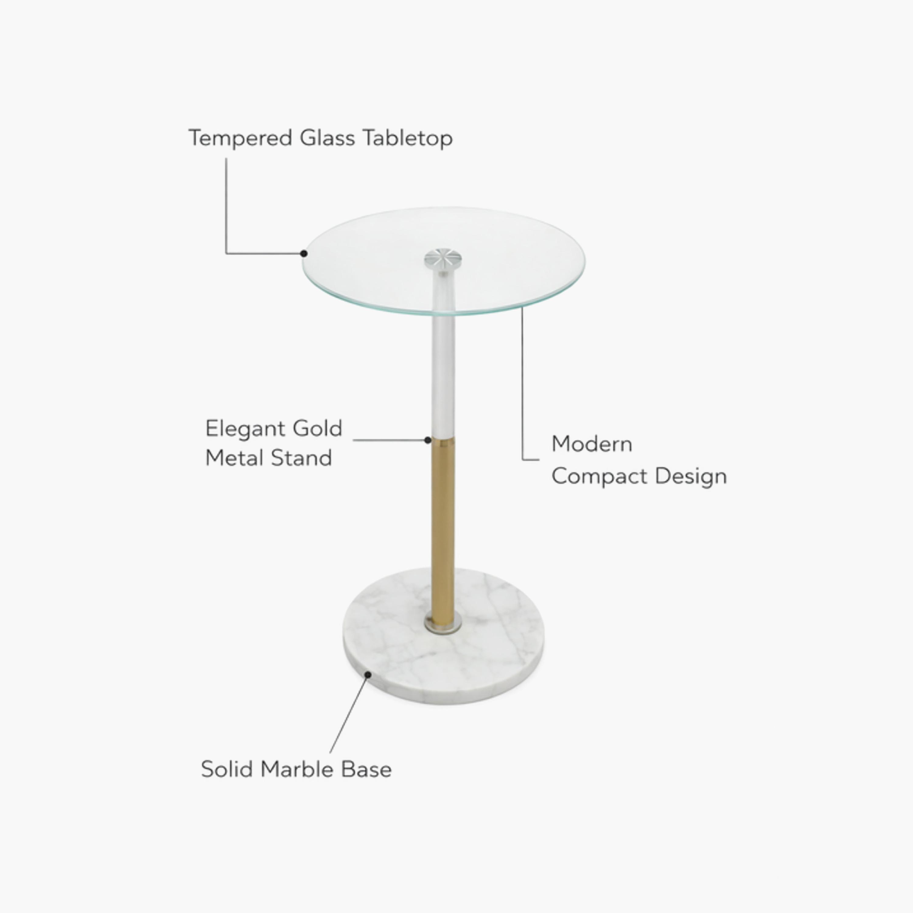 Maria Homes Glass Pedestal Accent Table-furniture-livingroom-sideandendtables-image-4