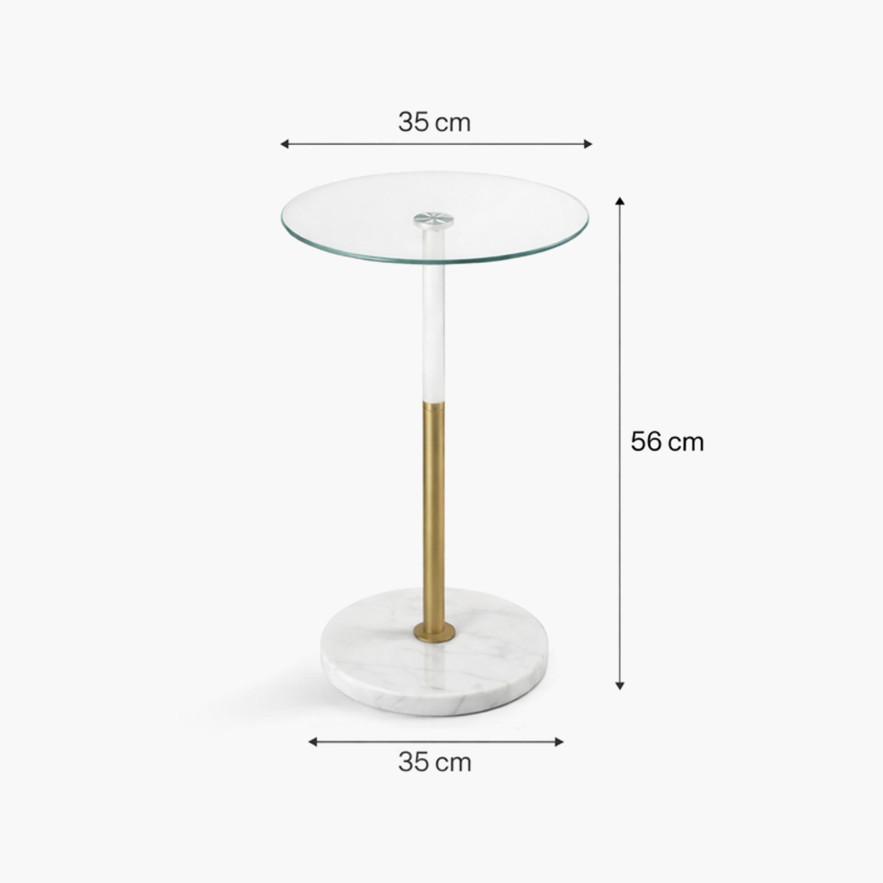 Maria Homes Glass Pedestal Accent Table-furniture-livingroom-sideandendtables-image-5