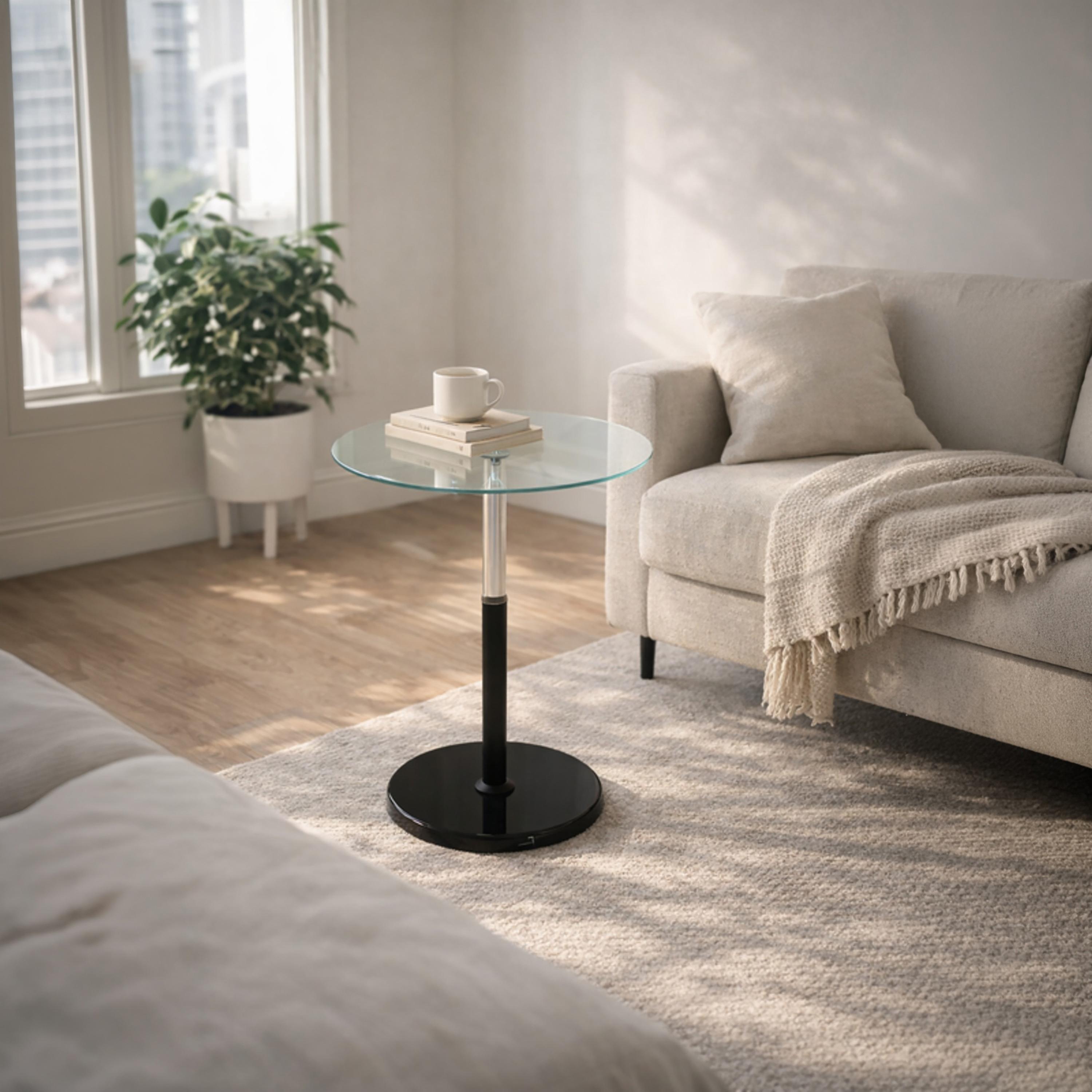 طاولة زينة بقاعدة زجاجية من ماريا هومز-furniture-livingroom-sideandendtables-image-2
