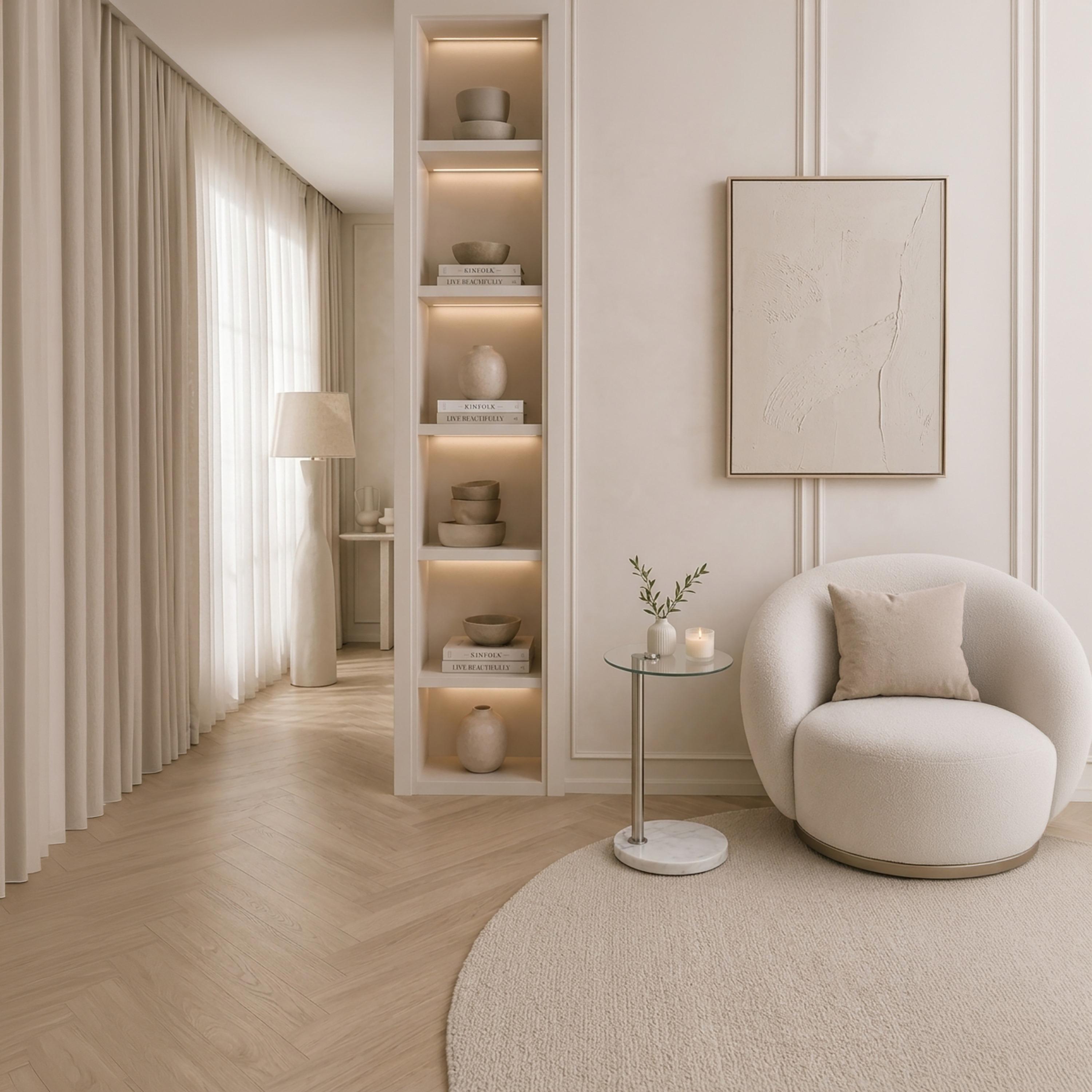 طاولة زينة بقاعدة زجاجية من ماريا هومز-furniture-livingroom-sideandendtables-image-2