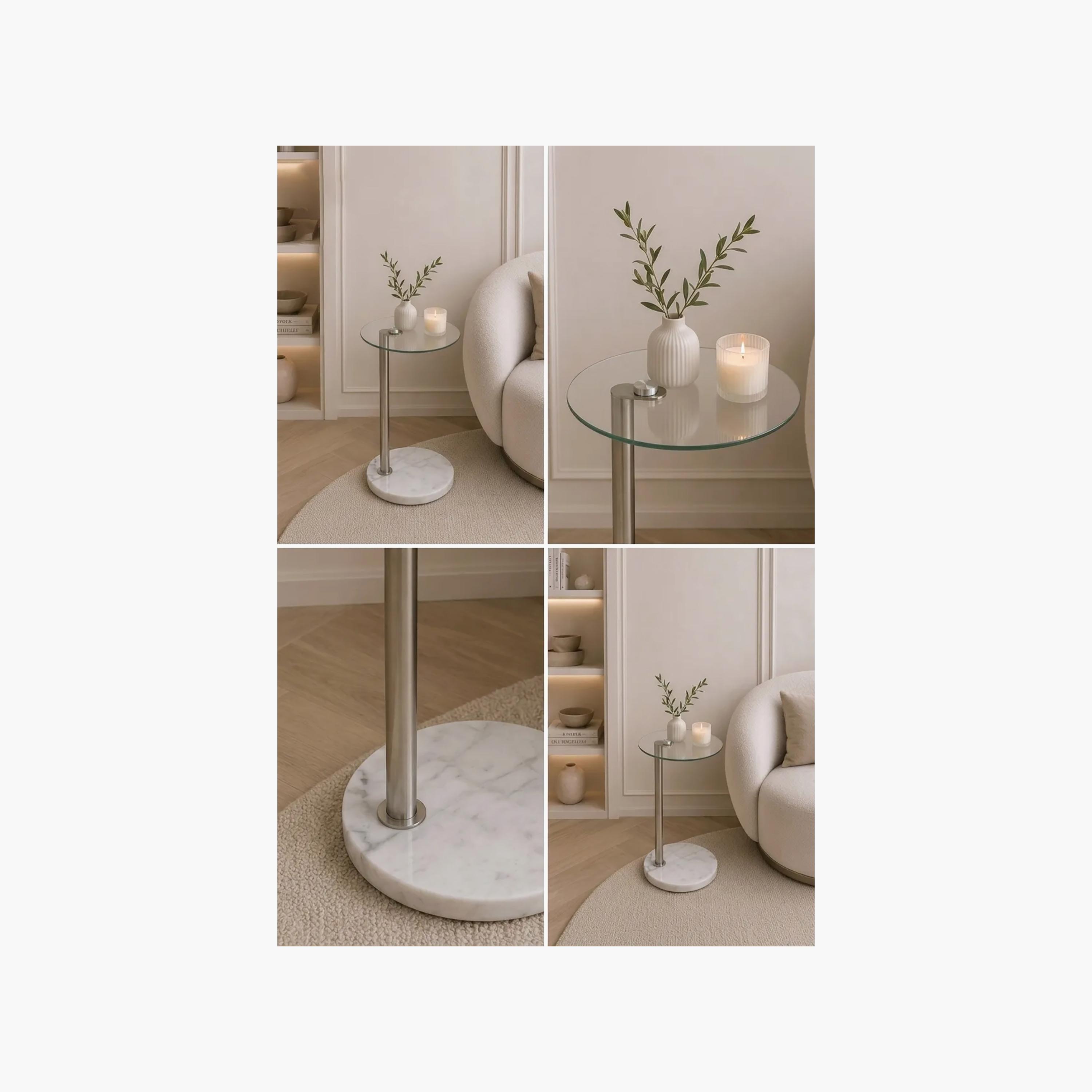 طاولة زينة بقاعدة زجاجية من ماريا هومز-furniture-livingroom-sideandendtables-image-3