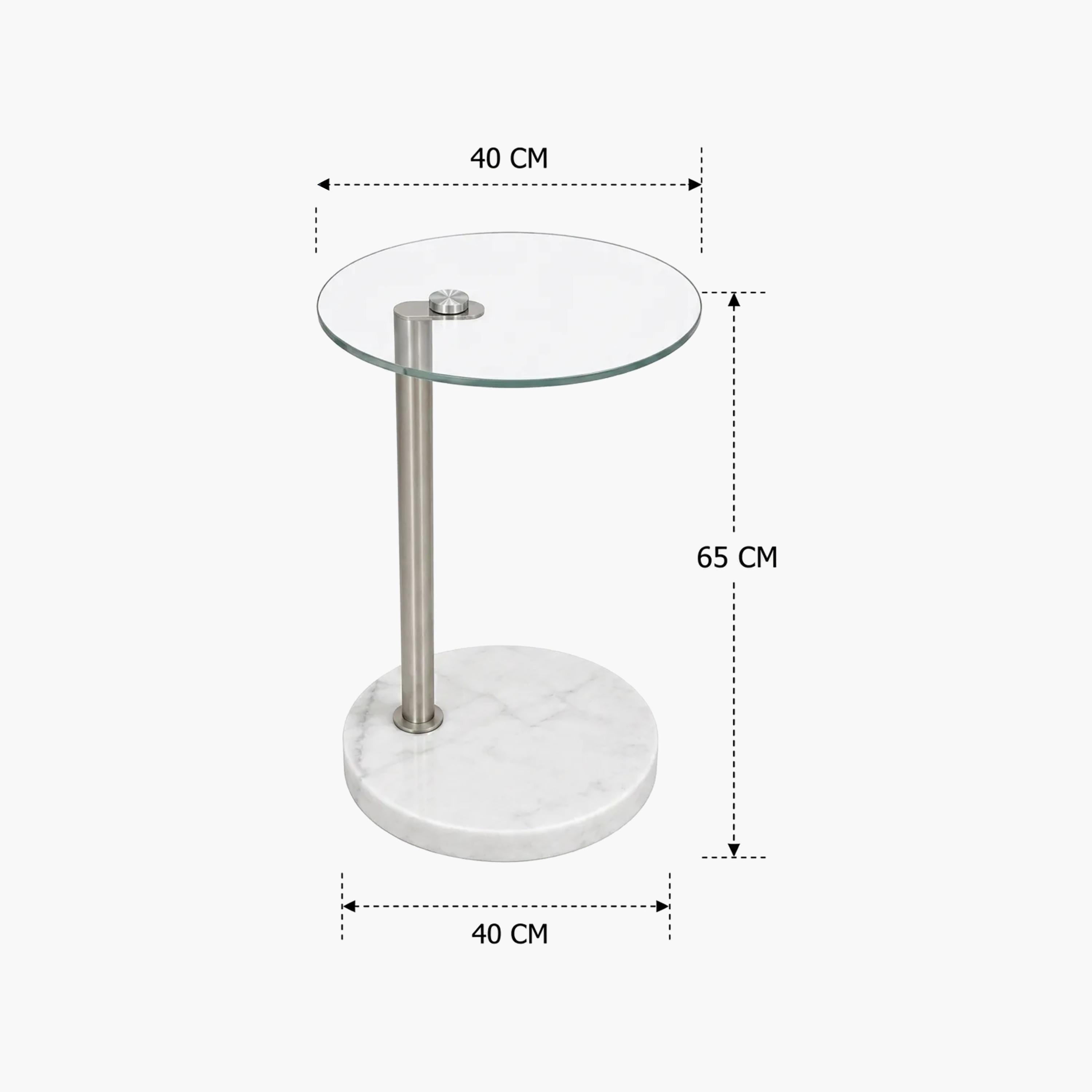طاولة زينة بقاعدة زجاجية من ماريا هومز-furniture-livingroom-sideandendtables-image-4
