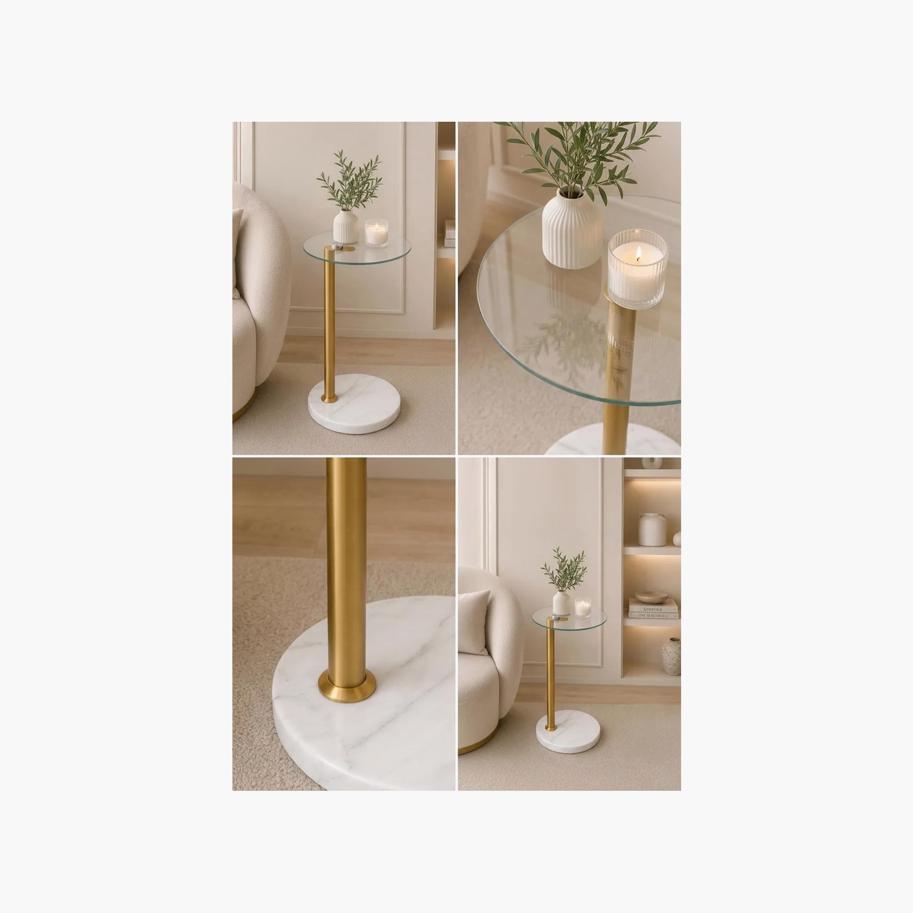 طاولة زينة بقاعدة زجاجية من ماريا هومز-furniture-livingroom-sideandendtables-image-3