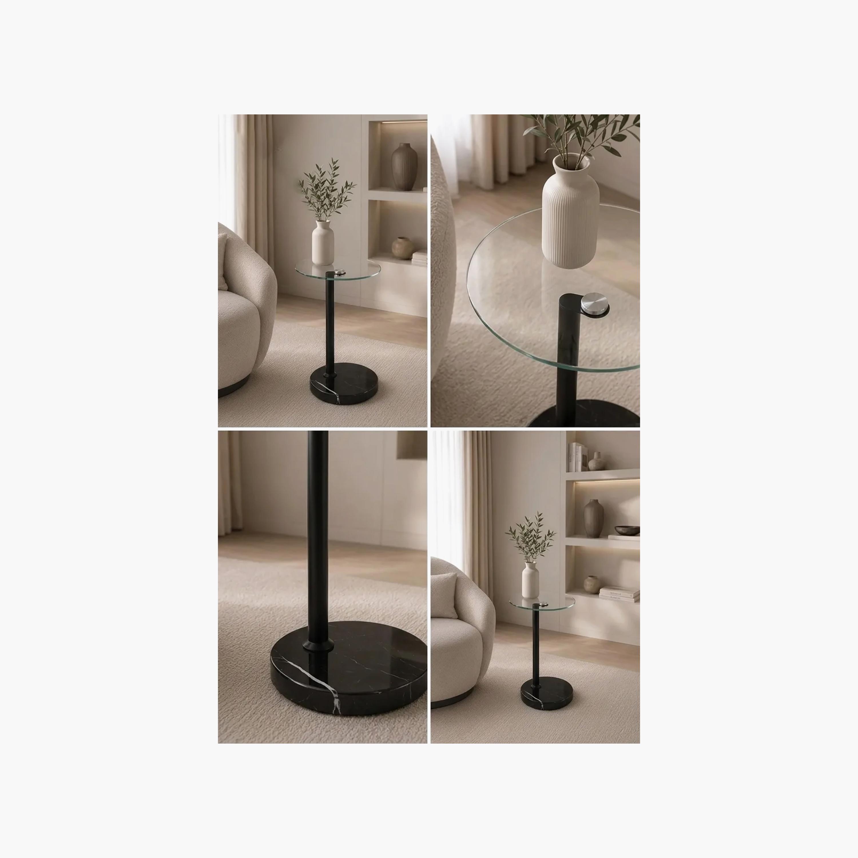 طاولة زينة بقاعدة زجاجية من ماريا هومز-furniture-livingroom-sideandendtables-image-3