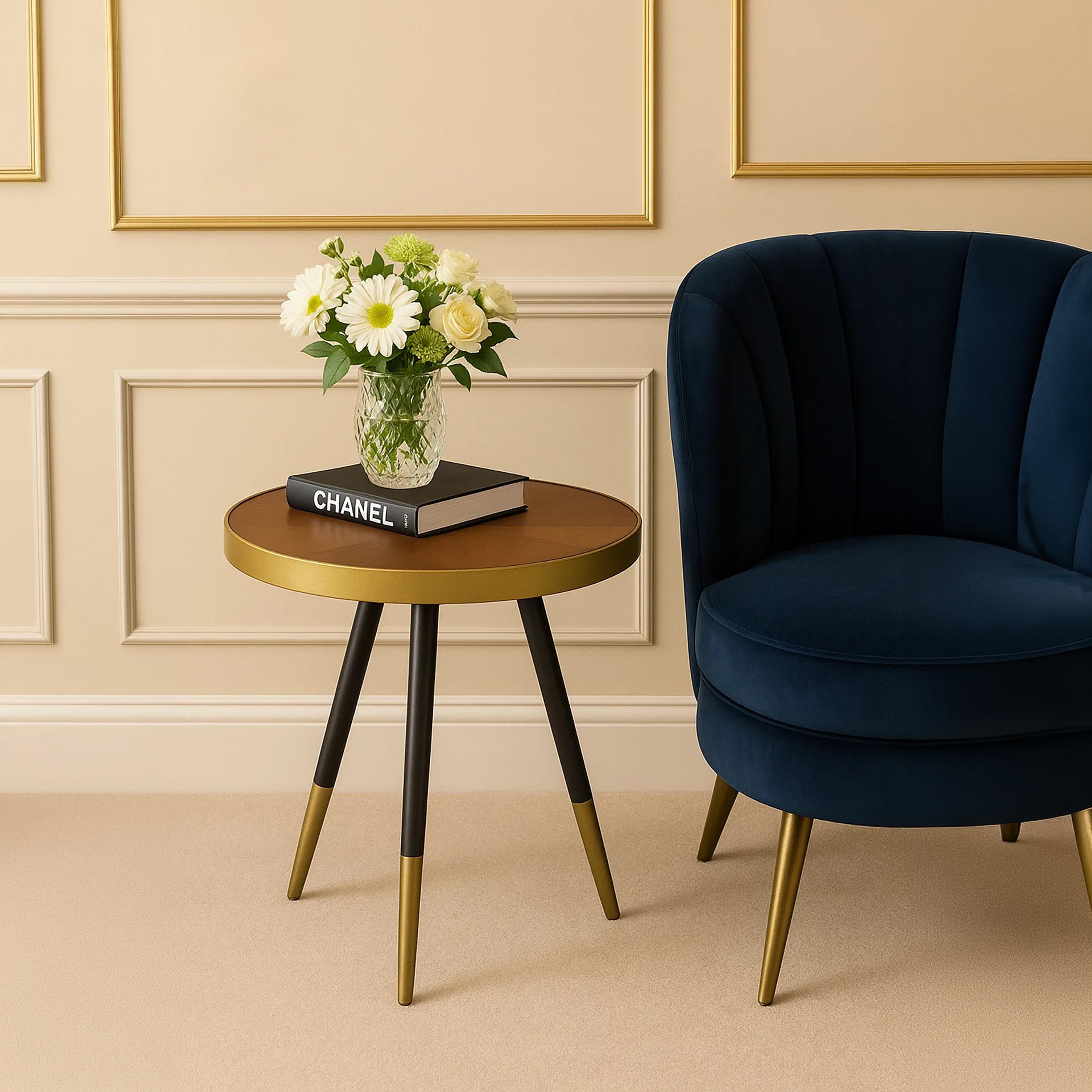 طاولة جانبية بأرجل خشبية مخروطية من ماريا هومز-furniture-livingroom-sideandendtables-image-2